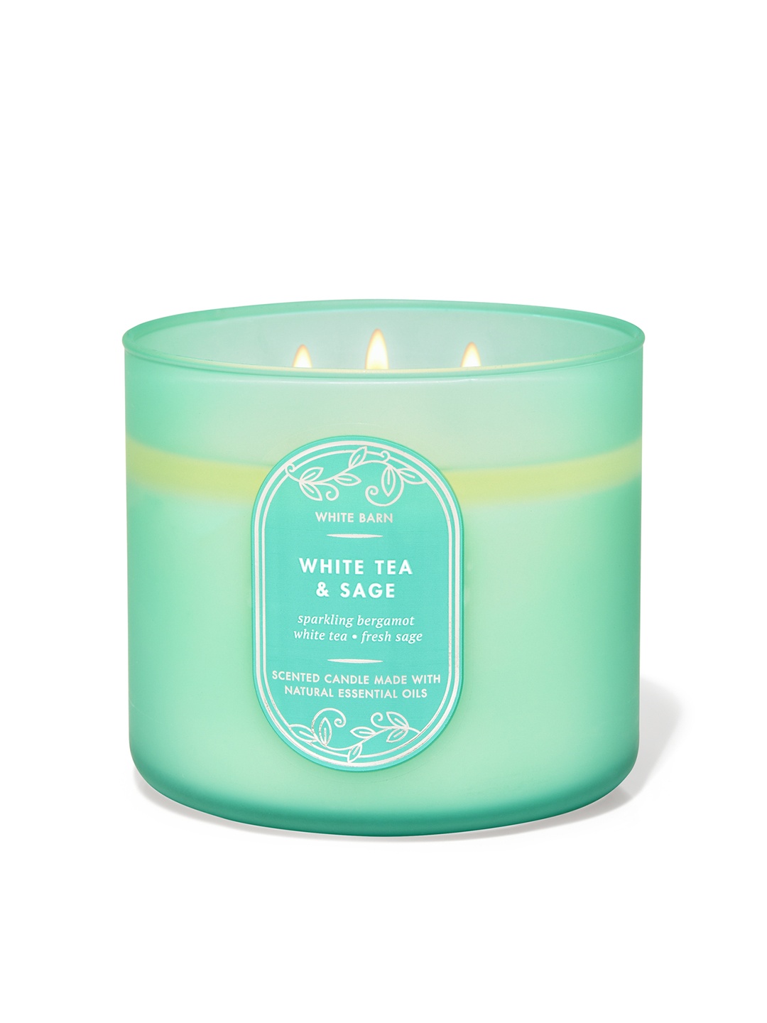 Bath & Body Works White Tea & Sage Scented 3-Wick Candle with Essential Oils - 411g, Blue
Bath & Body Works White Tea & Sage Scented 3-Wick Candle with Essential Oils - 411g, Blue