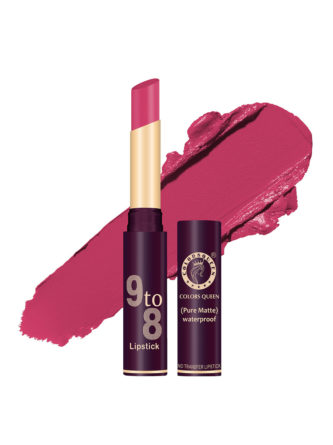 Colors Queen 9to8 Pure Matte Waterproof Long-Lasting Non-Transfer Lipstick - Pink Wink 025
Colors Queen 9to8 Pure Matte Waterproof Long-Lasting Non-Transfer Lipstick - Pink Wink 025