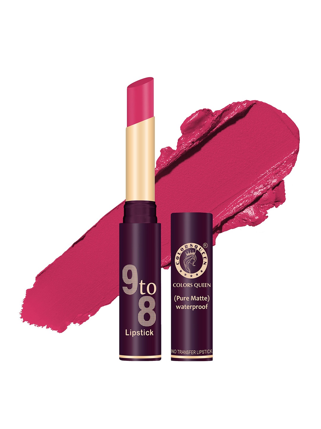 Colors Queen 9to8 Pure Matte Waterproof Long-Lasting Non-Transfer Lipstick - Pink 031