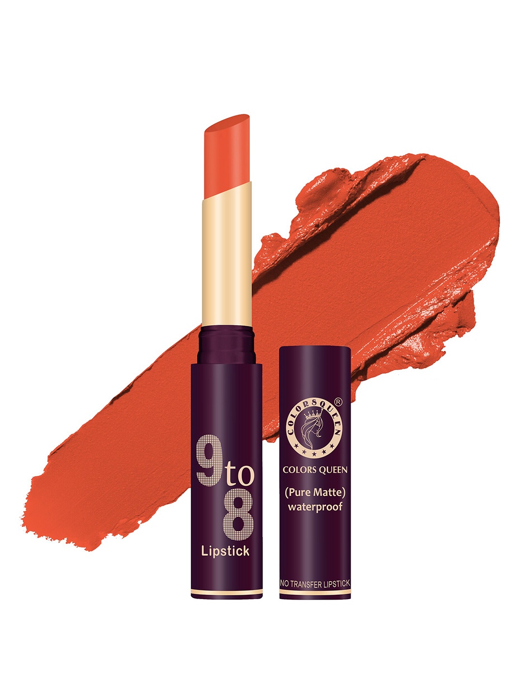 Colors Queen 9to8 Pure Matte Waterproof Long-Lasting Non-Transfer Lipstick - Apricot 002, Orange
Colors Queen 9to8 Pure Matte Waterproof Long-Lasting Non-Transfer Lipstick - Apricot 002, Orange
