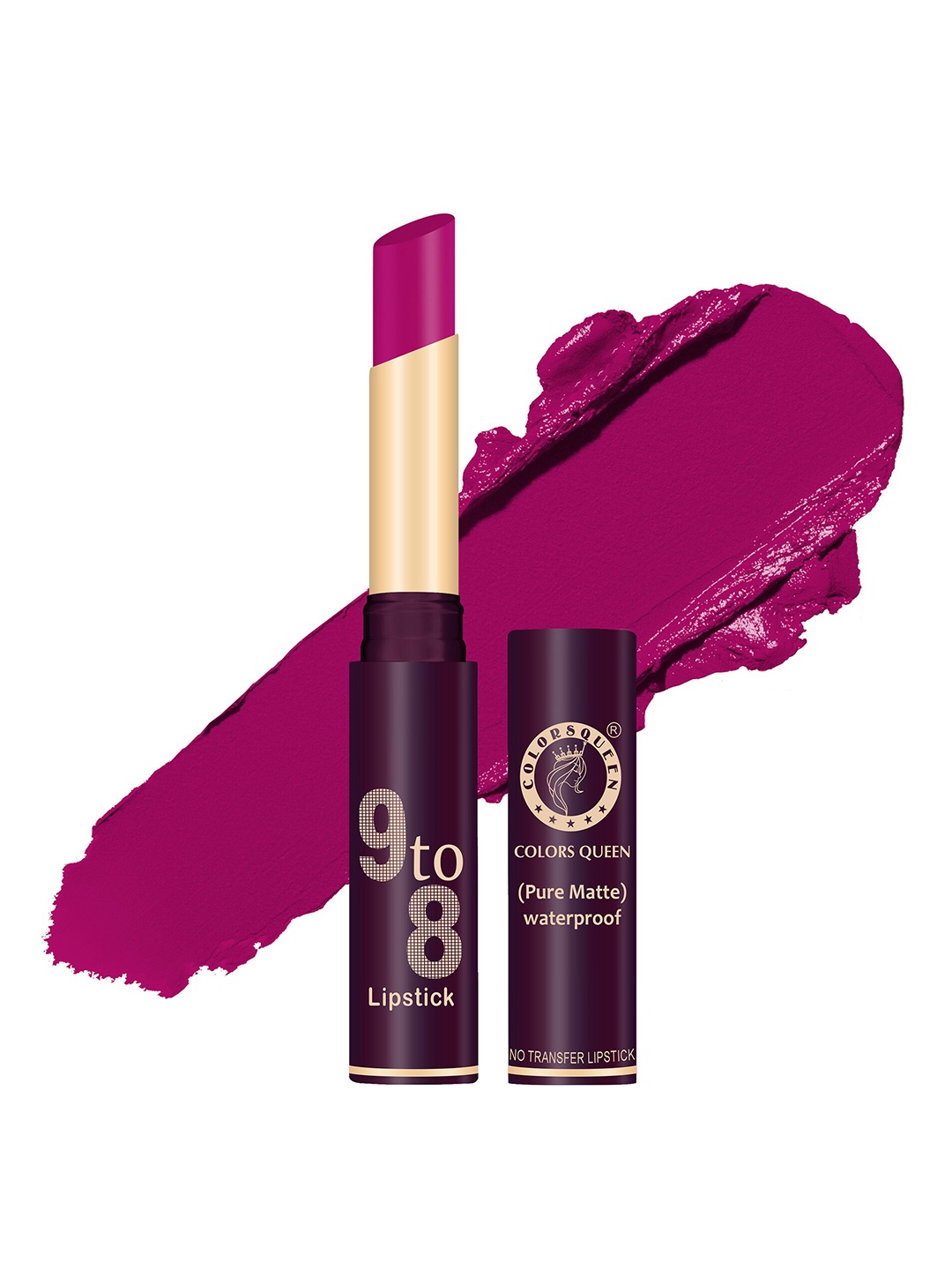 Colors Queen 9to8 Pure Matte Waterproof Long-Lasting Non-Transfer Lipstick - Magenta 004
Colors Queen 9to8 Pure Matte Waterproof Long-Lasting Non-Transfer Lipstick - Magenta 004