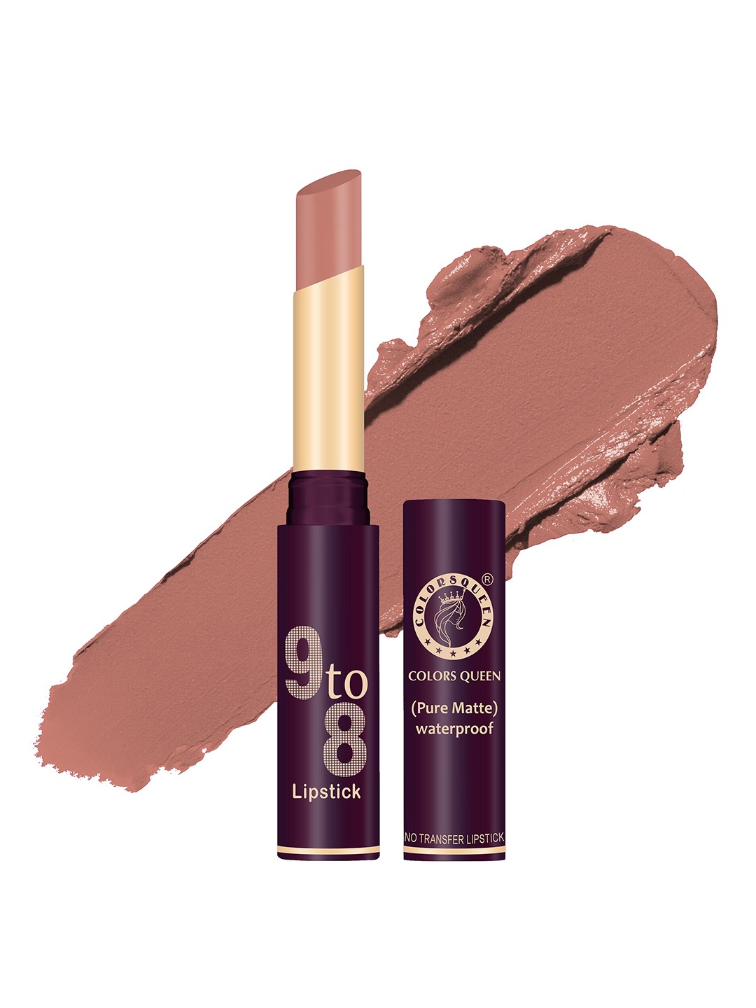 Colors Queen 9to8 Pure Matte Waterproof Long-Lasting Non-Transfer Lipstick - Nude 028
Colors Queen 9to8 Pure Matte Waterproof Long-Lasting Non-Transfer Lipstick - Nude 028