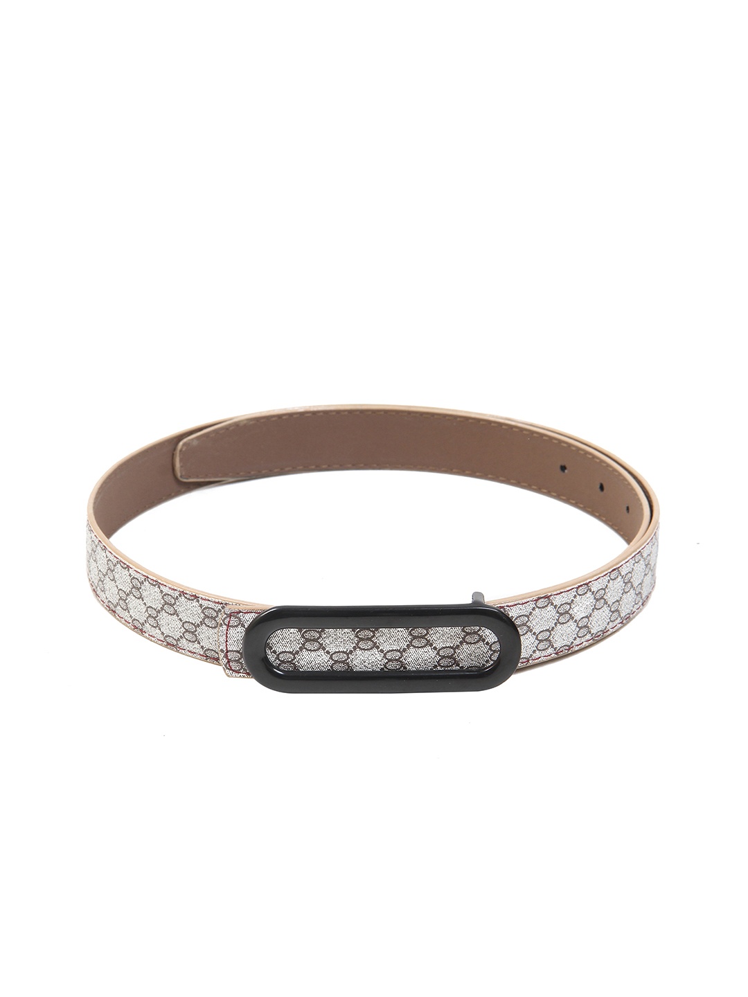 Calvadoss Girls Printed Slim Belt, Beige