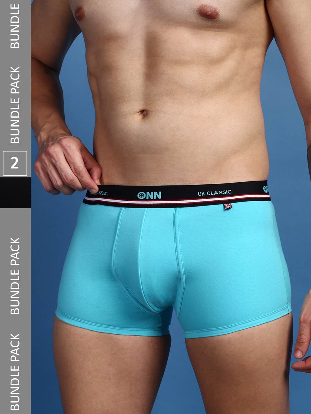 ONN Men Pack Of 2 Pure Cotton Anti Odour Outer Elastic Trunks- ONN_UK_43_BLK_RYAQ_2PC, Turquoise blue
ONN Men Pack Of 2 Pure Cotton Anti Odour Outer Elastic Trunks- ONN_UK_43_BLK_RYAQ_2PC, Turquoise blue