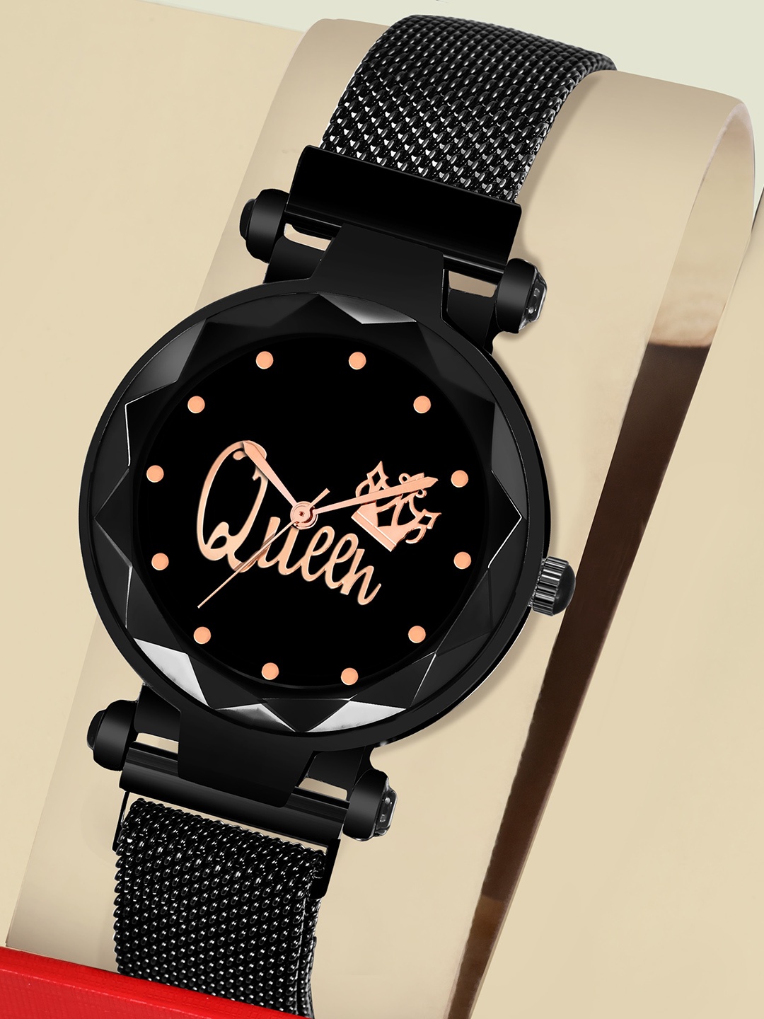 CERO Women Pack Of 3 Bracelet Style Straps Analogue Watch & Braceletes C-Com-B-61-3-Pcs, Black
CERO Women Pack Of 3 Bracelet Style Straps Analogue Watch & Braceletes C-Com-B-61-3-Pcs, Black