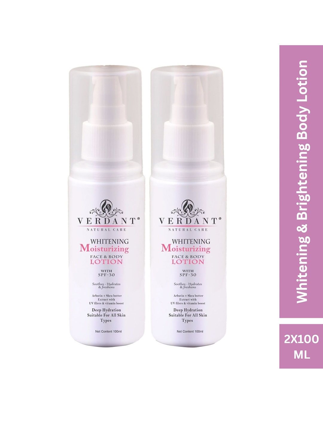 Verdant Natural Care Set Of 2 SPF 20 Whitening & Brightening Body Lotions-100ml Each, Na
Verdant Natural Care Set Of 2 SPF 20 Whitening & Brightening Body Lotions-100ml Each, Na