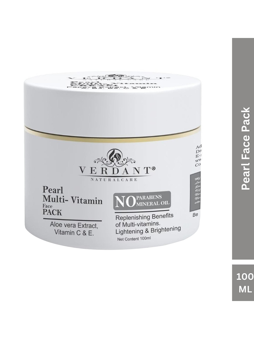 Verdant Natural Care Lightening & Brightening Pearl Multi Vitamin Face Pack 100ml, White
Verdant Natural Care Lightening & Brightening Pearl Multi Vitamin Face Pack 100ml, White