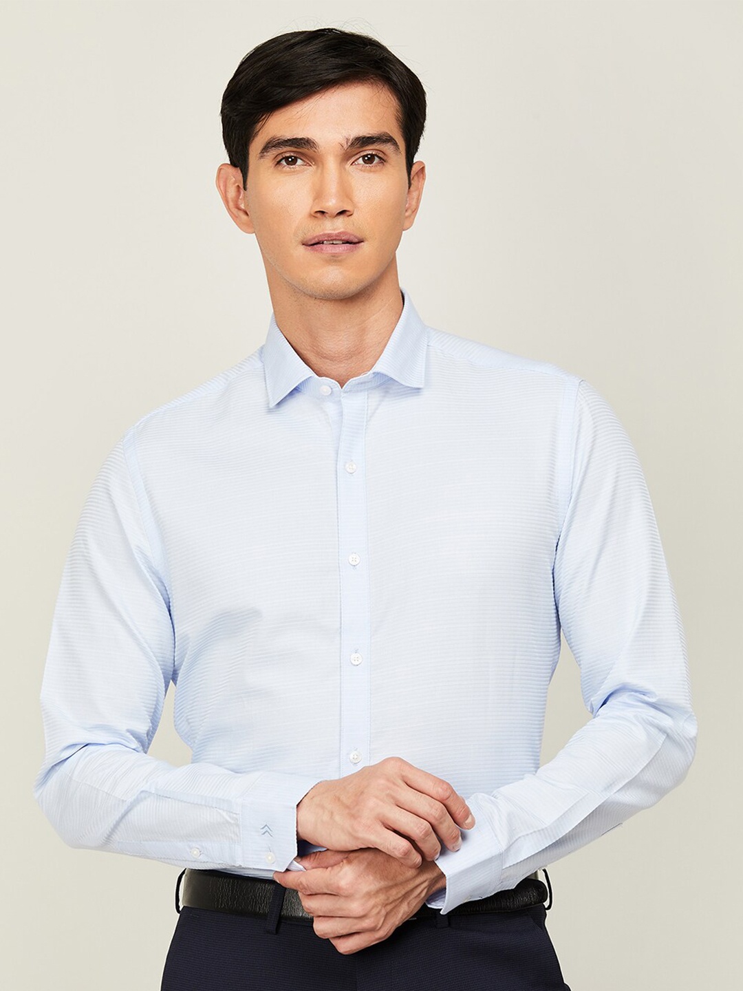 CODE by Lifestyle Horizontal Striped Long Sleeves Slim Fit Cotton Formal Shirt, Blue
CODE by Lifestyle Horizontal Striped Long Sleeves Slim Fit Cotton Formal Shirt, Blue