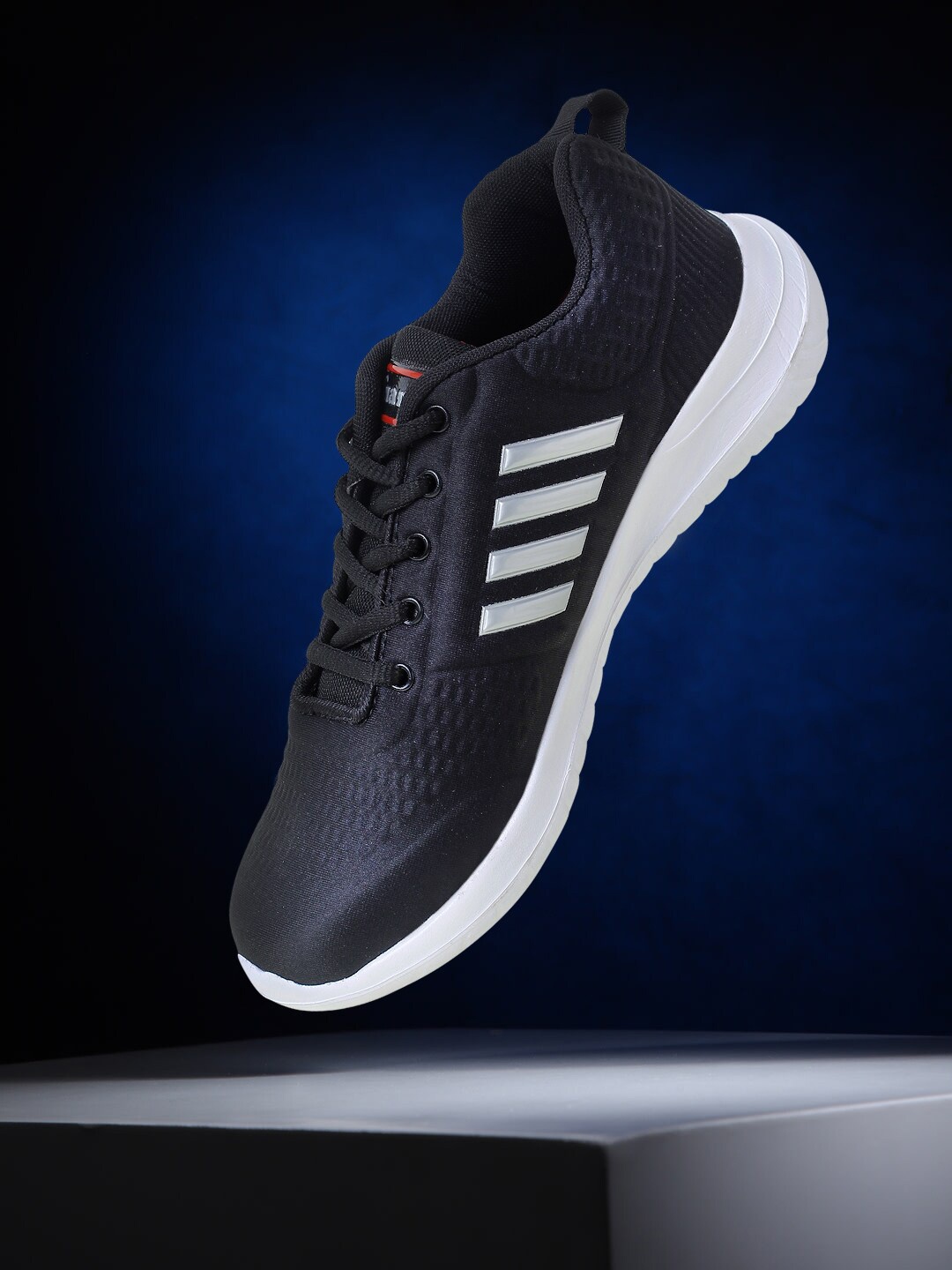 Champs Men Air Plus Technology Non-Marking Running Sports Shoes, Black