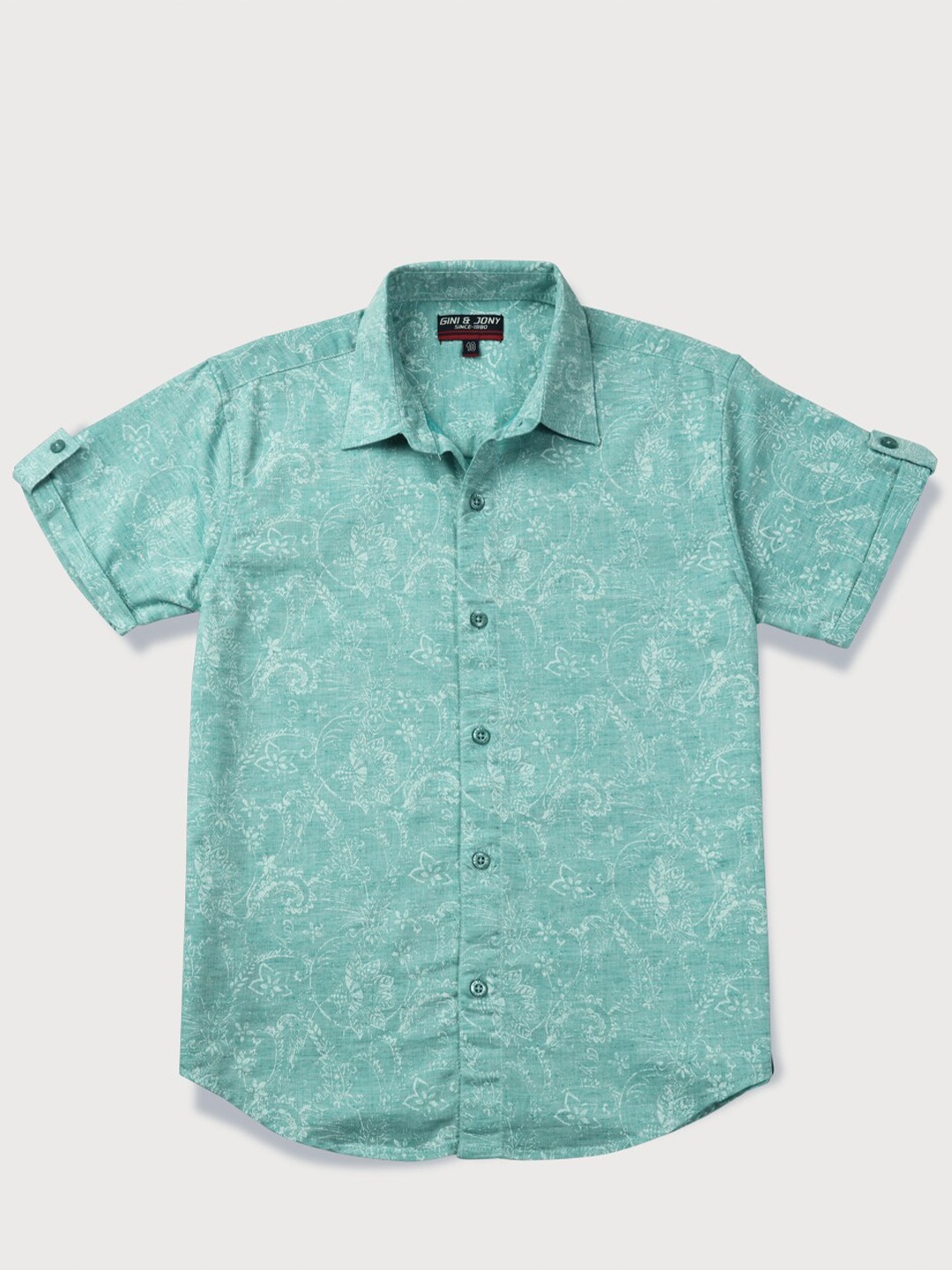 Gini and Jony Boys Floral Printed Spread Collar Long Sleeves Cotton Casual Shirt, Sea green
Gini and Jony Boys Floral Printed Spread Collar Long Sleeves Cotton Casual Shirt, Sea green