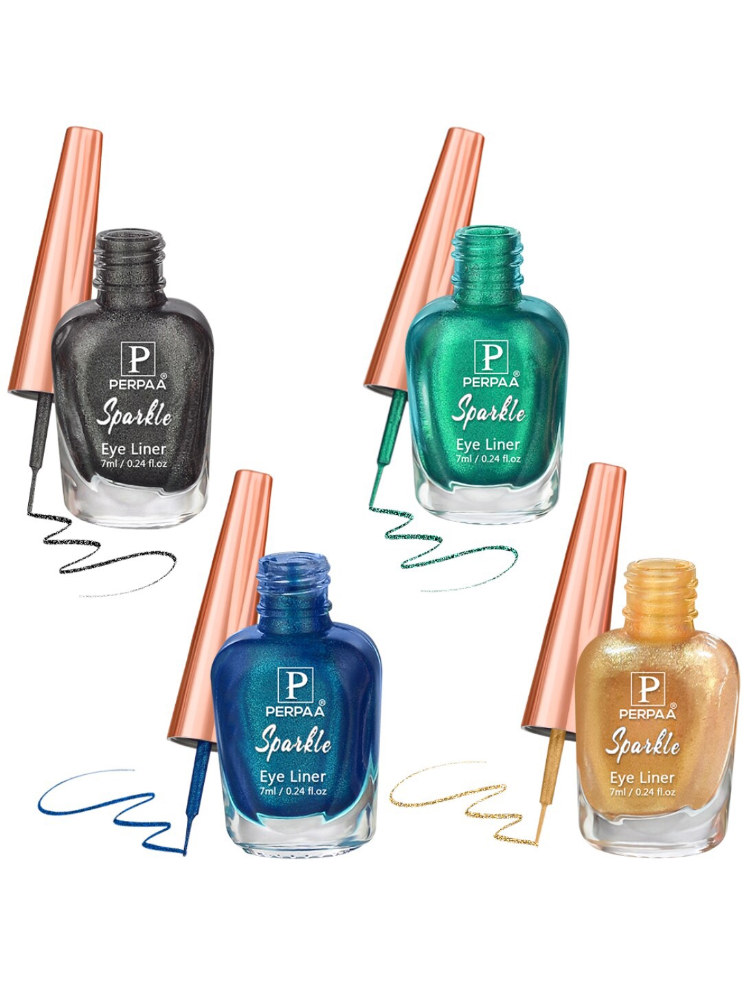 PERPAA Set of 4 Sparkle Absolute Shine Long Lasting Waterproof Eyeliner - 7 ml each, Multi
PERPAA Set of 4 Sparkle Absolute Shine Long Lasting Waterproof Eyeliner - 7 ml each, Multi