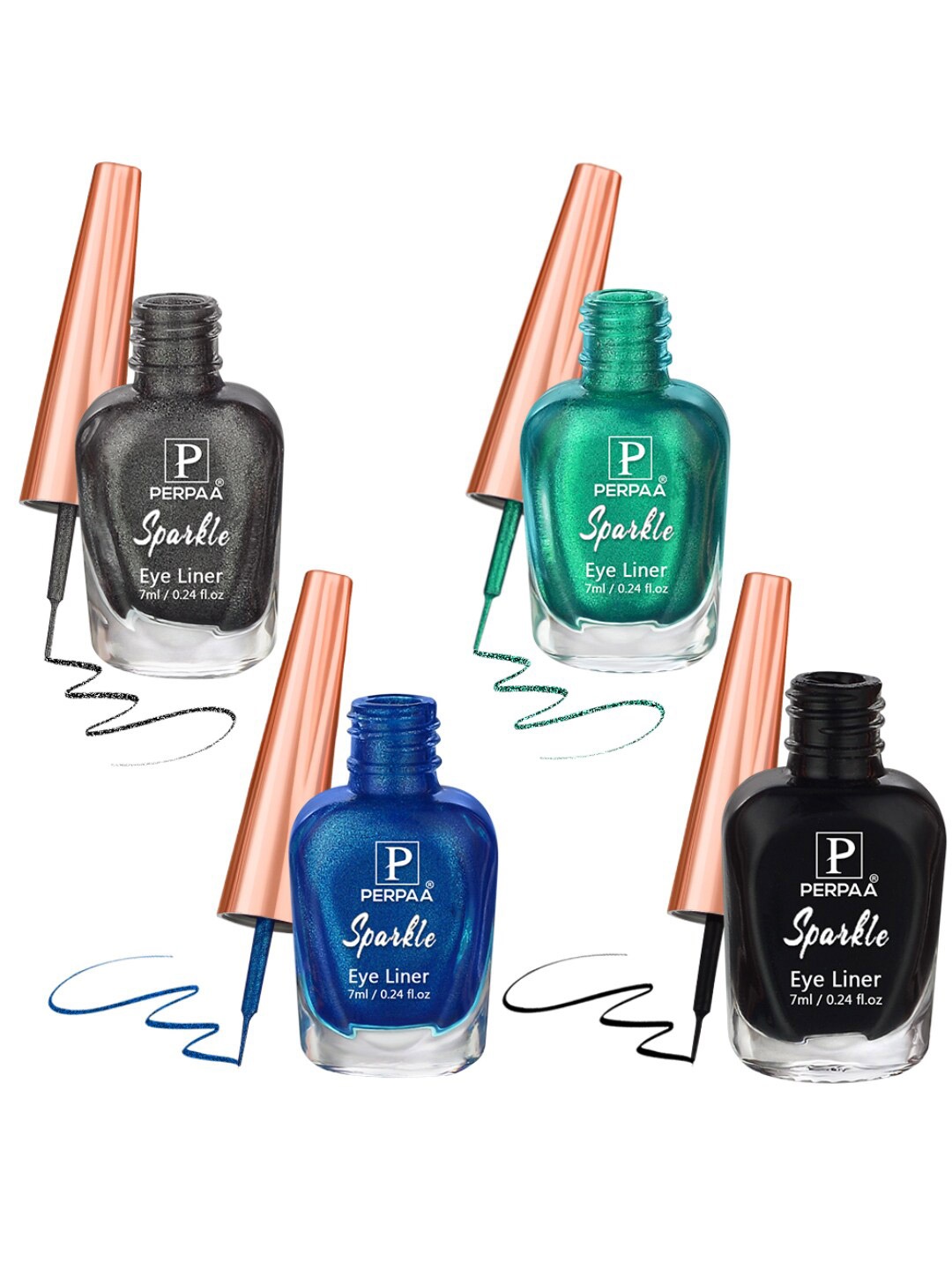 PERPAA Set Of 4 Sparkle Absolute Shine Long Lasting Waterproof Eyeliner - 7ml Each, Green
PERPAA Set Of 4 Sparkle Absolute Shine Long Lasting Waterproof Eyeliner - 7ml Each, Green