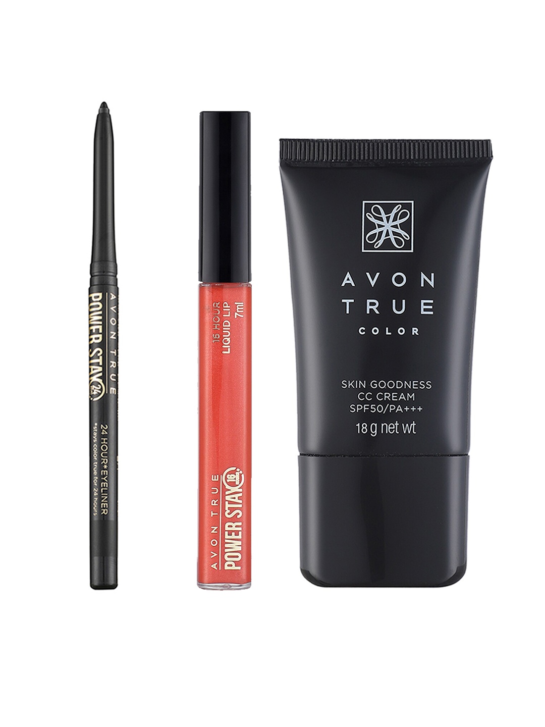 Avon Set of True Powerstay Liquid Lipstick 7ml & Eyeliner 0.28g with CC Cream 18g, Orange
Avon Set of True Powerstay Liquid Lipstick 7ml & Eyeliner 0.28g with CC Cream 18g, Orange