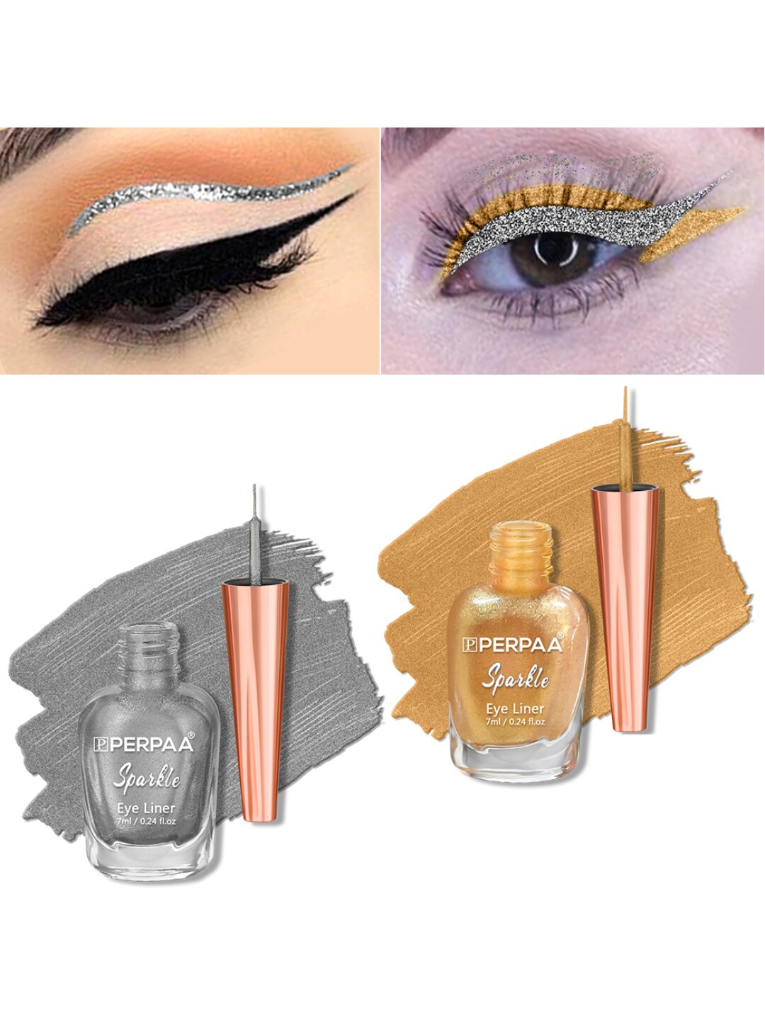 PERPAA Set of 2 Sparkle Absolute Shine Long Lasting Waterproof Eyeliner - 7 ml each, Grey
PERPAA Set of 2 Sparkle Absolute Shine Long Lasting Waterproof Eyeliner - 7 ml each, Grey