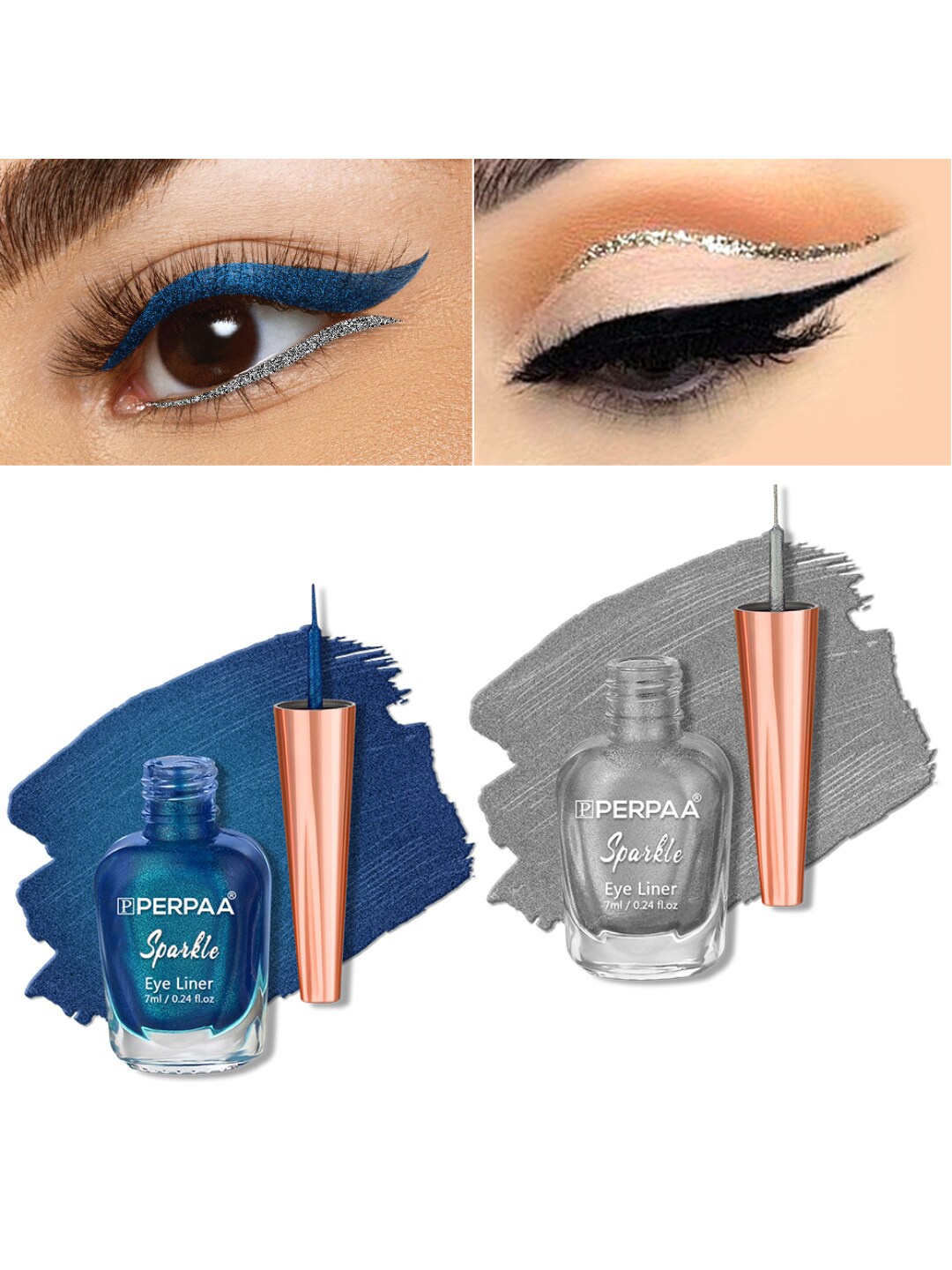 PERPAA Set Of 2 Sparkle Absolute Shine Long Lasting Waterproof Eyeliner - 7ml Each, Blue
PERPAA Set Of 2 Sparkle Absolute Shine Long Lasting Waterproof Eyeliner - 7ml Each, Blue