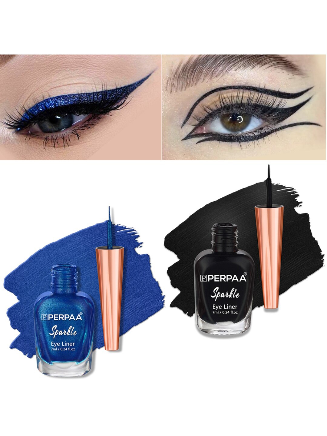 PERPAA Set Of 2 Sparkle Absolute Shine Long Lasting Waterproof Eyeliner - 7ml Each, Black
PERPAA Set Of 2 Sparkle Absolute Shine Long Lasting Waterproof Eyeliner - 7ml Each, Black