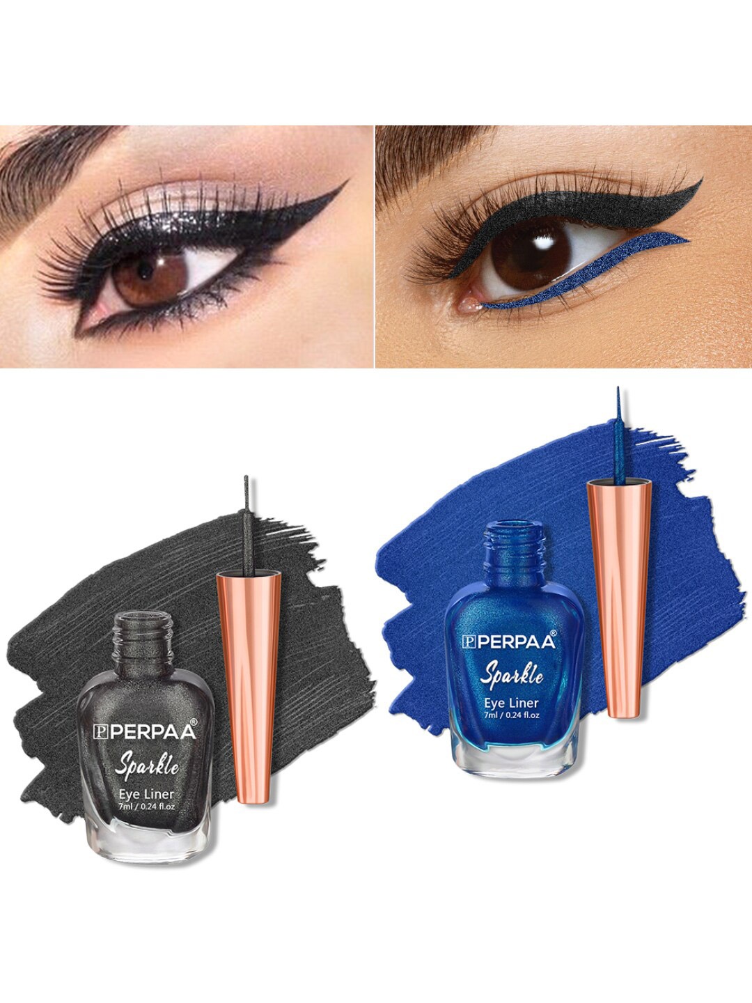 PERPAA Set of 2 Sparkle Absolute Shine Long Lasting Waterproof Eyeliner - 7 ml each, Charcoal
PERPAA Set of 2 Sparkle Absolute Shine Long Lasting Waterproof Eyeliner - 7 ml each, Charcoal