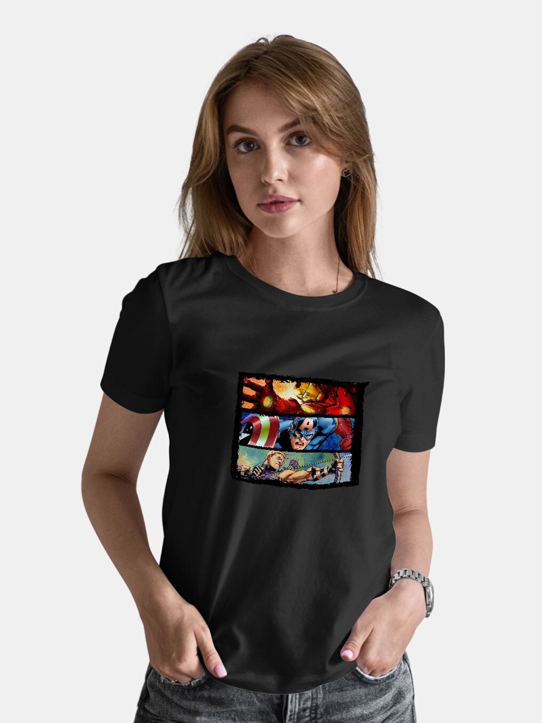 macmerise Avengers Triple Threat Design Printed Bio Finish Pure Cotton T-shirt, Black
macmerise Avengers Triple Threat Design Printed Bio Finish Pure Cotton T-shirt, Black