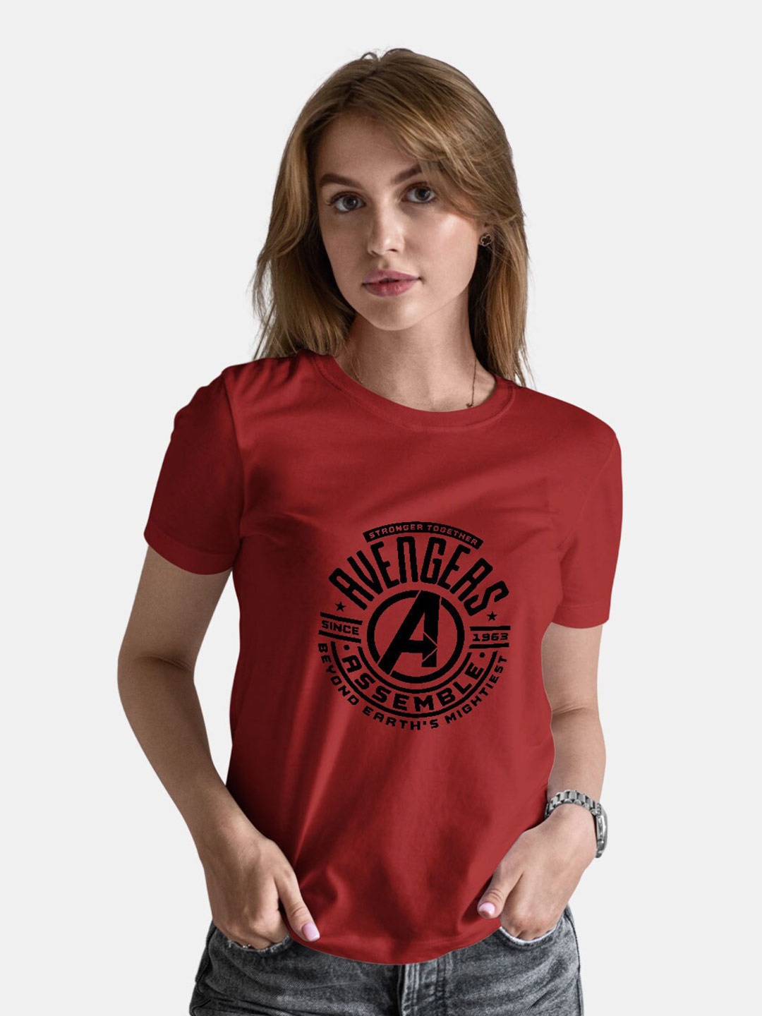 macmerise Avangers Typography Printed Round Neck Short Sleeves Bio Finish Cotton T-shirt, Red
macmerise Avangers Typography Printed Round Neck Short Sleeves Bio Finish Cotton T-shirt, Red