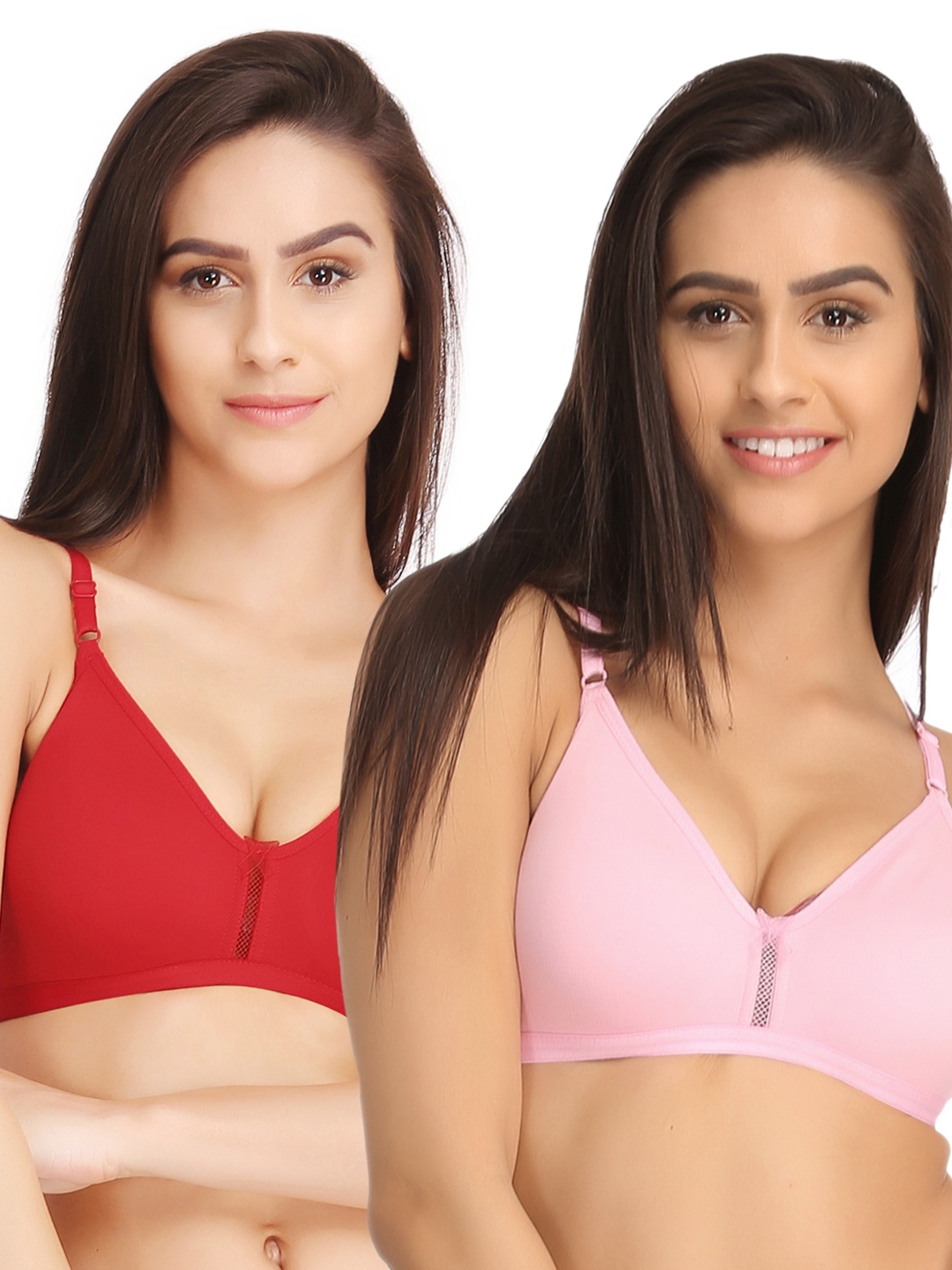 Clovia Pack of 2 Bras, Red