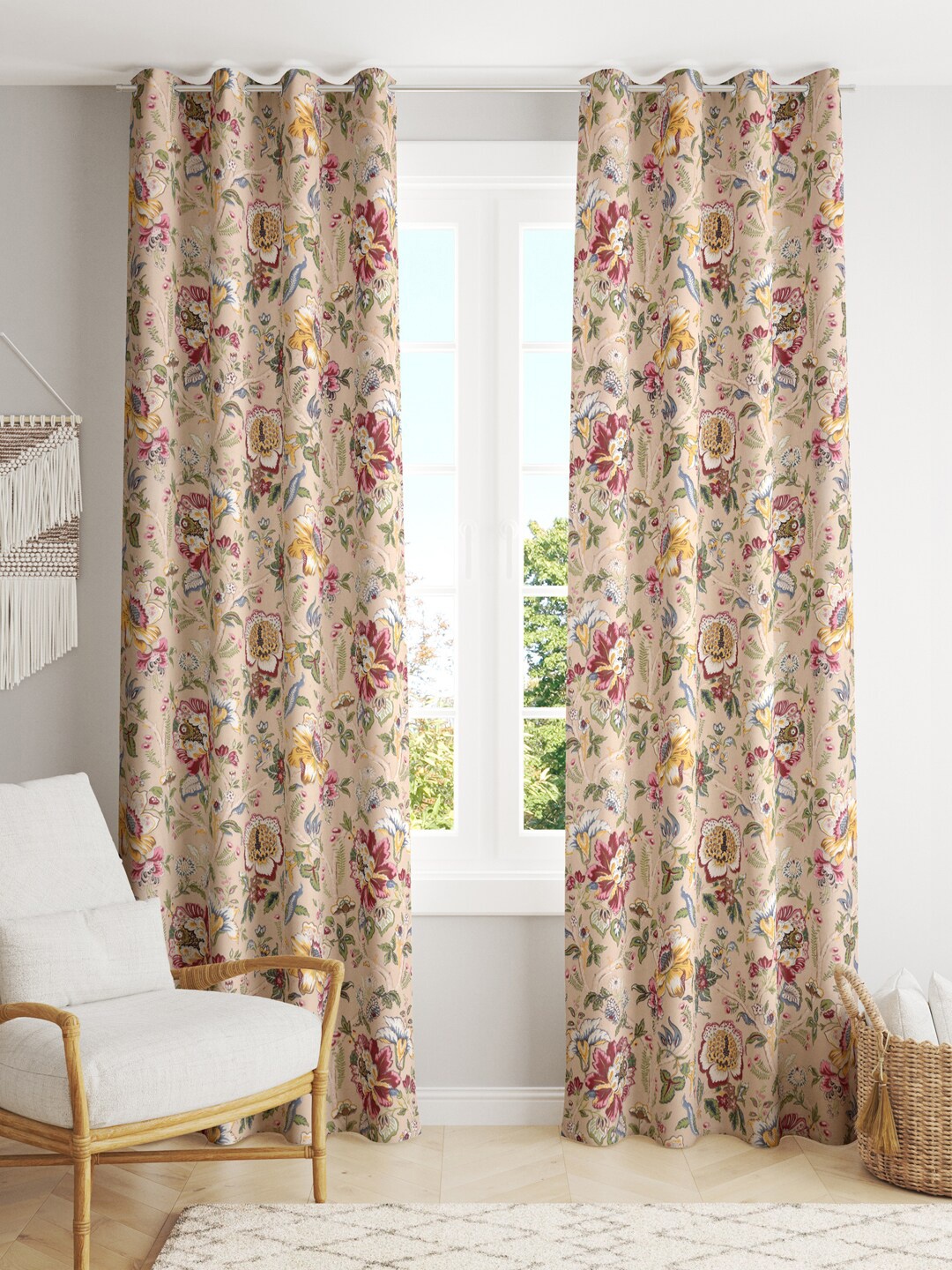 Gulaab Jaipur Cream-Coloured & Green 2 Pcs Floral Room Darkening Cotton Long Door Curtain
Gulaab Jaipur Cream-Coloured & Green 2 Pcs Floral Room Darkening Cotton Long Door Curtain