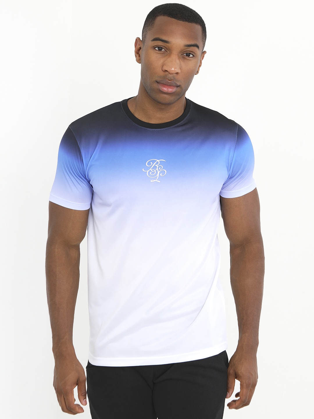 BRAVE SOUL Ombre T-shirt, White