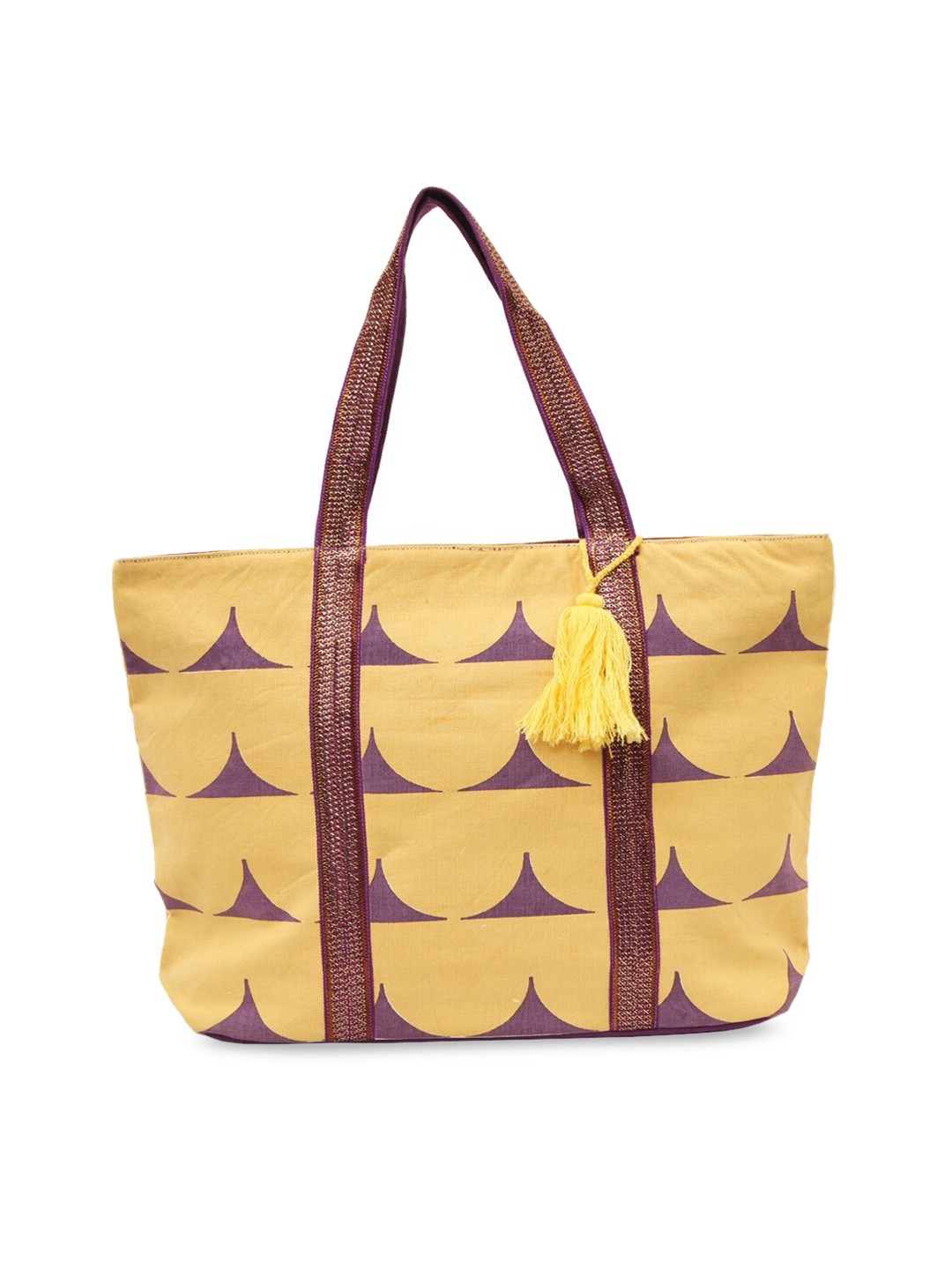Rediscover Fashion Geometric Printed Oversized Shopper Tote Bag With Tasselled, Yellow
Rediscover Fashion Geometric Printed Oversized Shopper Tote Bag With Tasselled, Yellow
