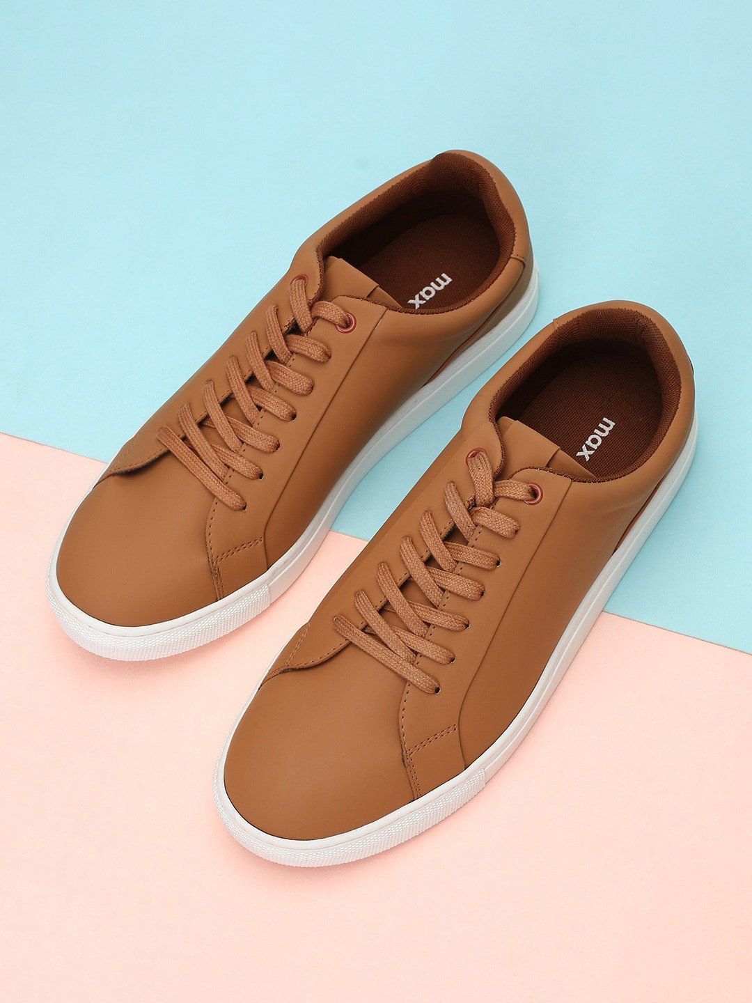 max Men Comfort Insole Contrast Sole Sneakers, Tan 
max Men Comfort Insole Contrast Sole Sneakers, Tan