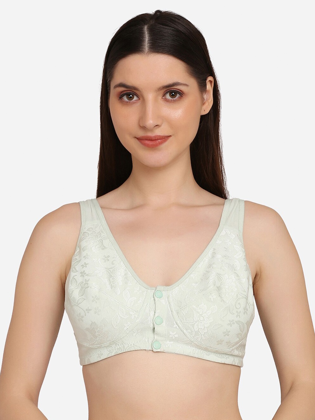 Da Intimo Green Floral Non Padded Anti Microbial Non-Wired Cotton Front Open Maternity Bra
Da Intimo Green Floral Non Padded Anti Microbial Non-Wired Cotton Front Open Maternity Bra