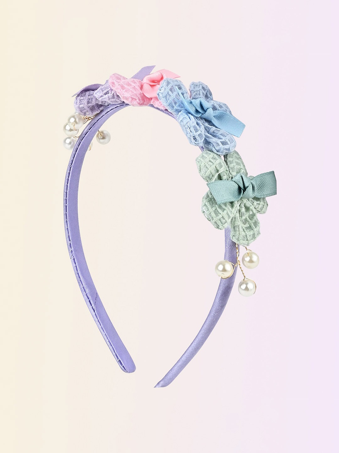 Asthetika Kids Girls Embellished Hairband, Purple