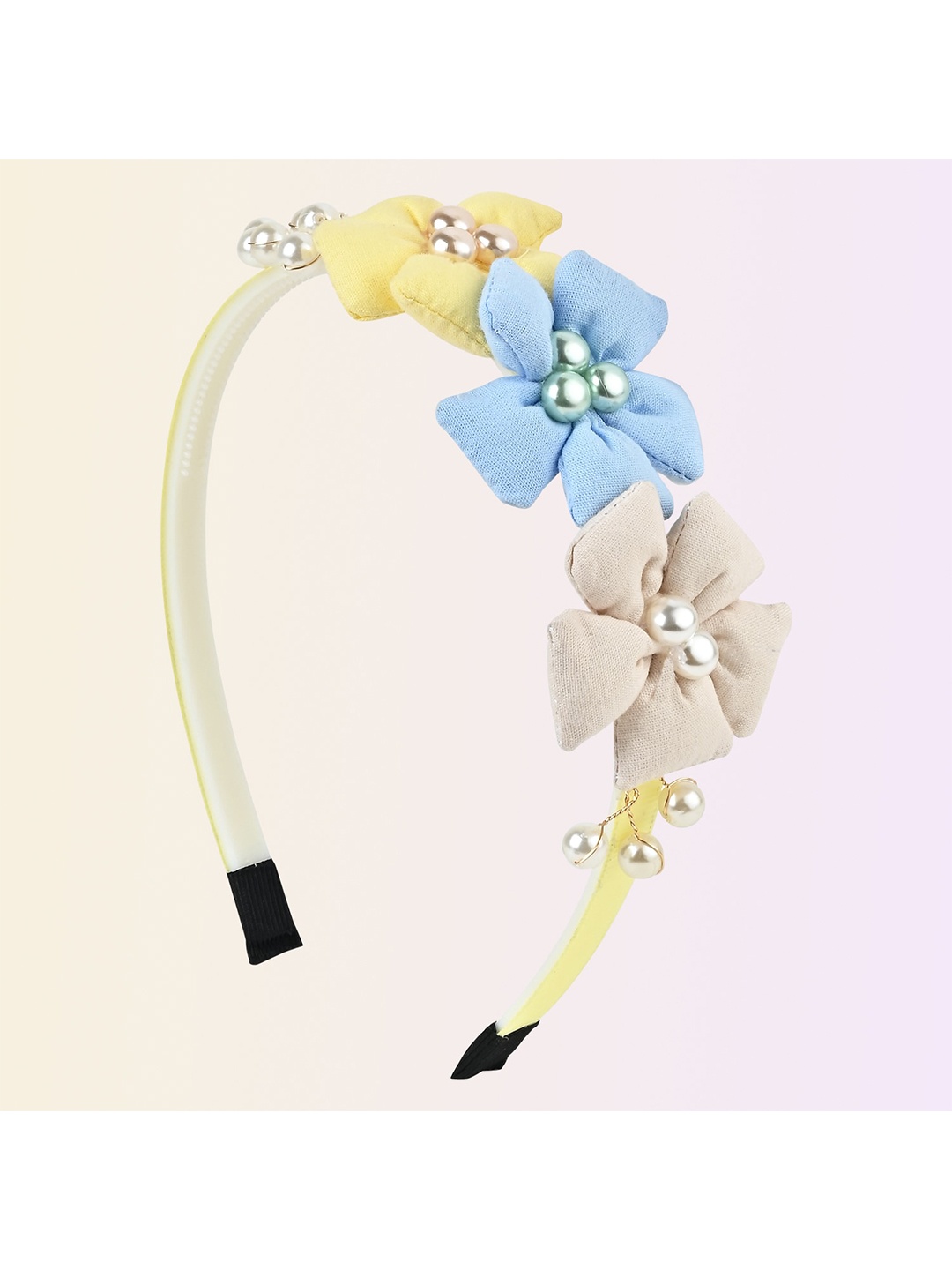 Asthetika Kids Girls Embellished Hairband, Yellow