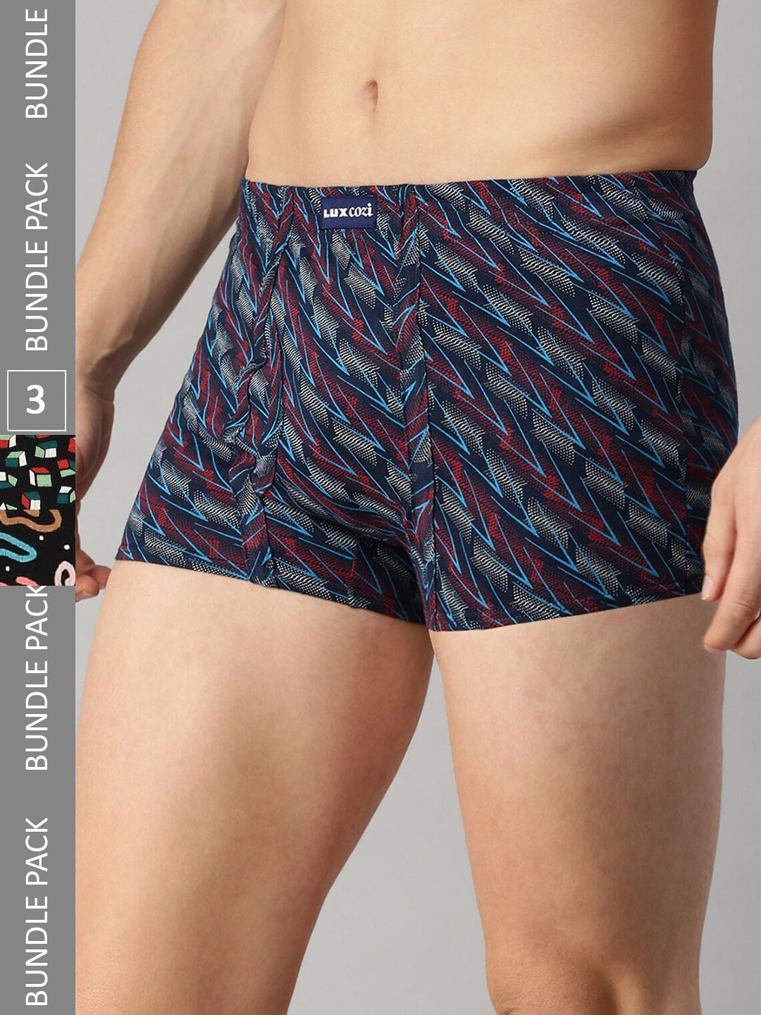 Lux Cozi Pack Of 3 Assorted Printed Skin-friendly Label free comfort Short Cotton Trunk
Lux Cozi Pack Of 3 Assorted Printed Skin-friendly Label free comfort Short Cotton Trunk