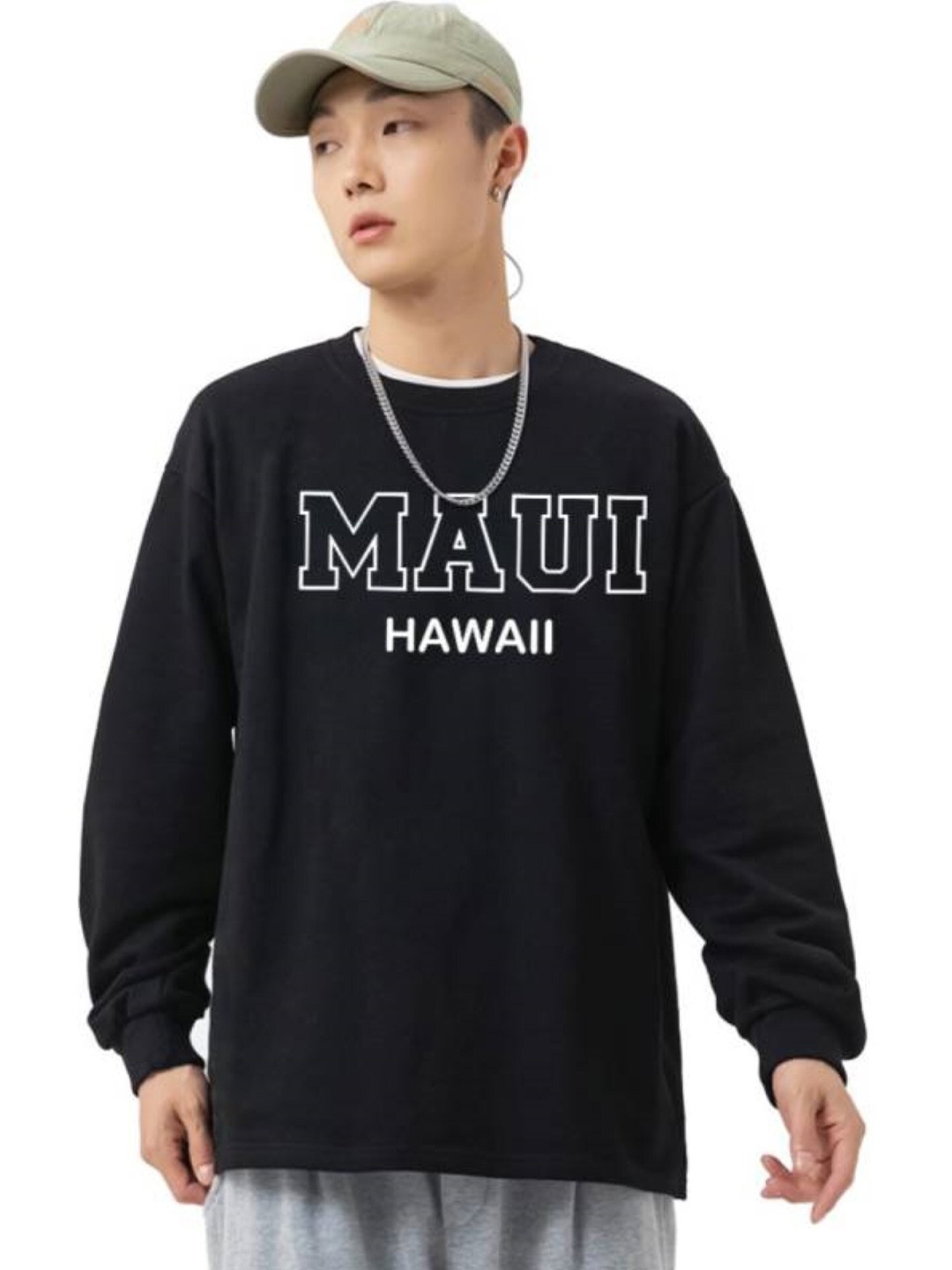 JUMPCUTS Typography Printed Round Neck Cotton T-Shirt, Black