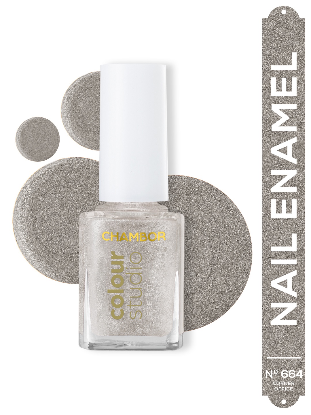 Chambor Le Select Quick Drying & Chip Resistant Nail Enamel 10 ml - Corner Office N 664, Silver
Chambor Le Select Quick Drying & Chip Resistant Nail Enamel 10 ml - Corner Office N 664, Silver
