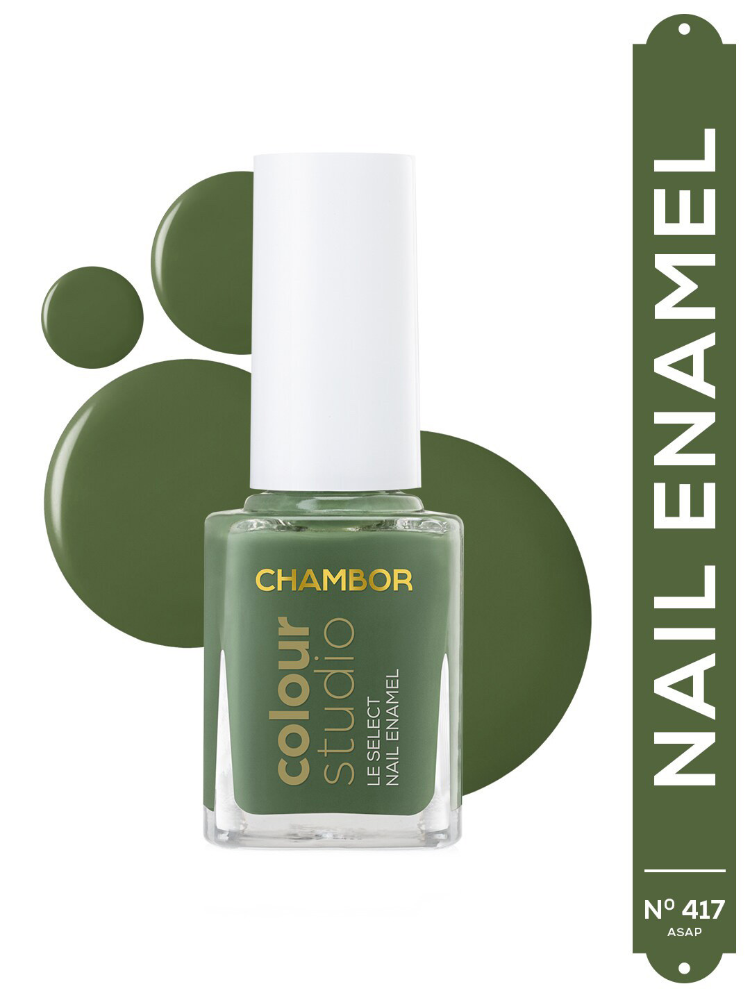 Chambor Le Select Quick Drying & Chip Resistant Nail Enamel 10 ml - ASAP N 417, Green
Chambor Le Select Quick Drying & Chip Resistant Nail Enamel 10 ml - ASAP N 417, Green