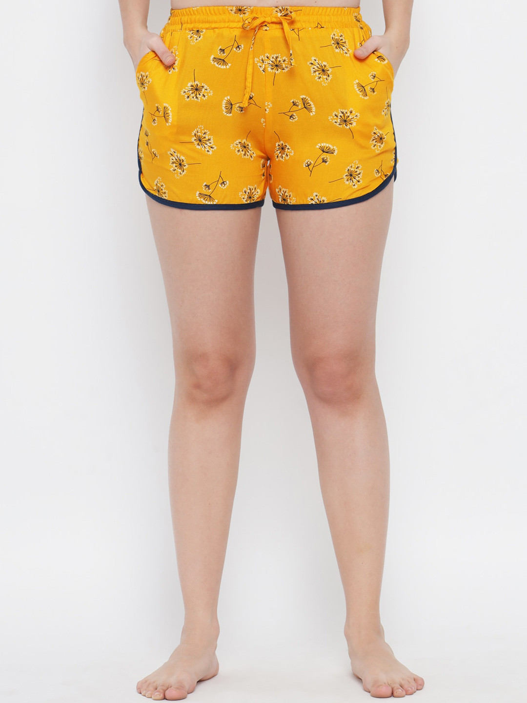 GUTI Women Floral Printed High-Rise Outdoor Shorts, Yellow
GUTI Women Floral Printed High-Rise Outdoor Shorts, Yellow