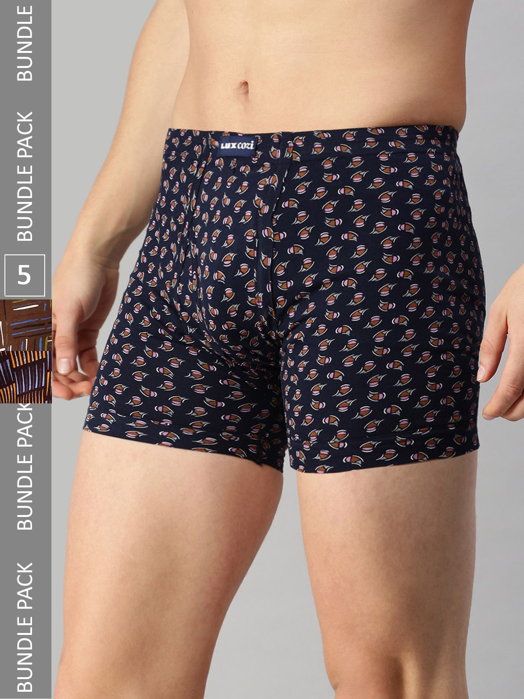 Lux Cozi Men Pack Of 5 Assorted Cotton Trunks COZI_BIGSHOT_LONGS_PRINT_ASST_5PC
Lux Cozi Men Pack Of 5 Assorted Cotton Trunks COZI_BIGSHOT_LONGS_PRINT_ASST_5PC