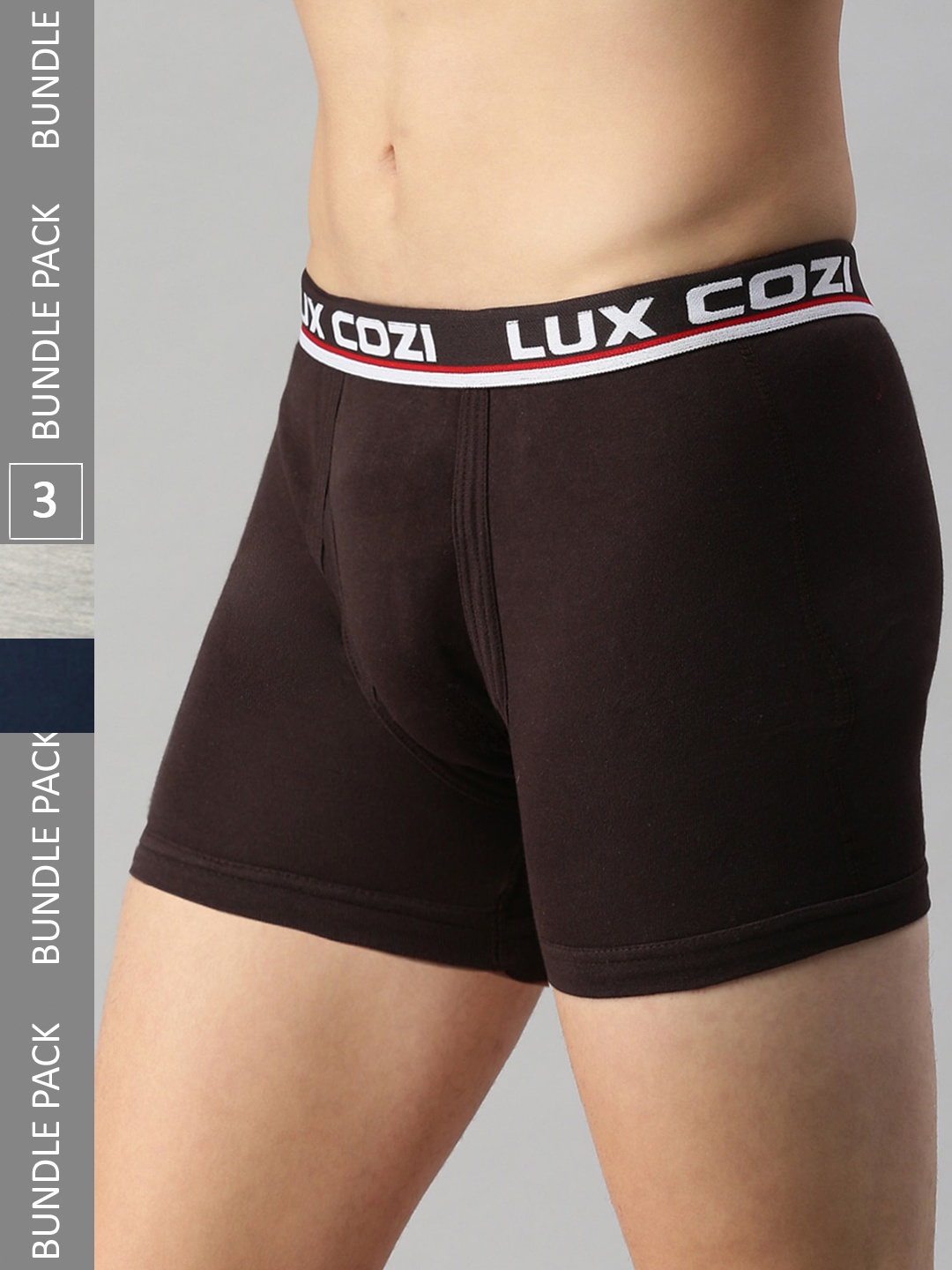 Lux Cozi Men Pack Of 3 Mid Rise Skin-friendly Label free comfort Long Cotton Trunk, Coffee brown
Lux Cozi Men Pack Of 3 Mid Rise Skin-friendly Label free comfort Long Cotton Trunk, Coffee brown