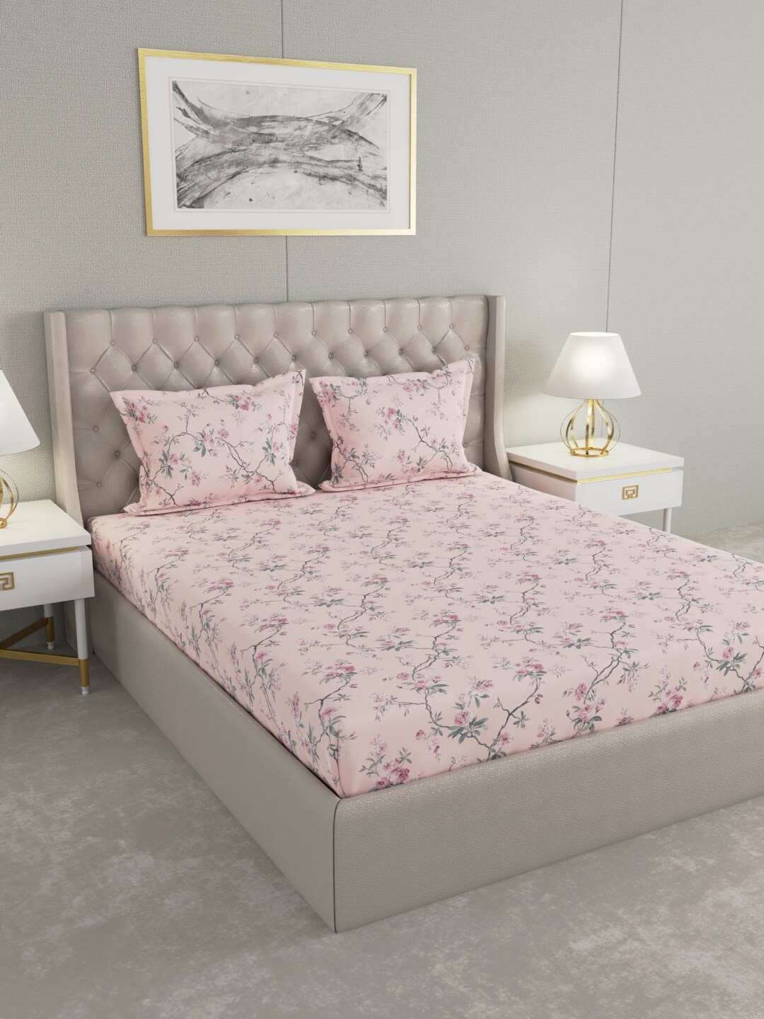 Raymond Home Magenta & Green Floral Printed 152 TC Cotton King Bedsheet & 2 Pillow Covers
Raymond Home Magenta & Green Floral Printed 152 TC Cotton King Bedsheet & 2 Pillow Covers