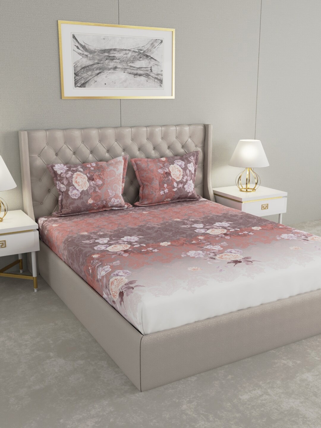 Raymond Home Maroon & White Floral Printed 152 TC Cotton King Bedsheet & 2 Pillow Covers
Raymond Home Maroon & White Floral Printed 152 TC Cotton King Bedsheet & 2 Pillow Covers