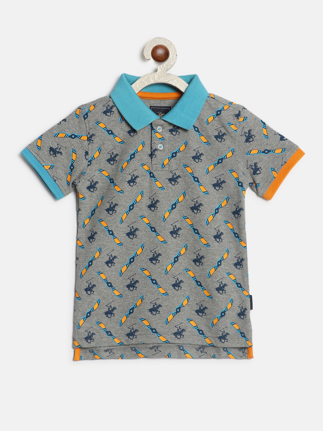 Beverly Hills Polo Club Boys Conversational Printed Polo Collar Cotton T-shirt, Grey
Beverly Hills Polo Club Boys Conversational Printed Polo Collar Cotton T-shirt, Grey