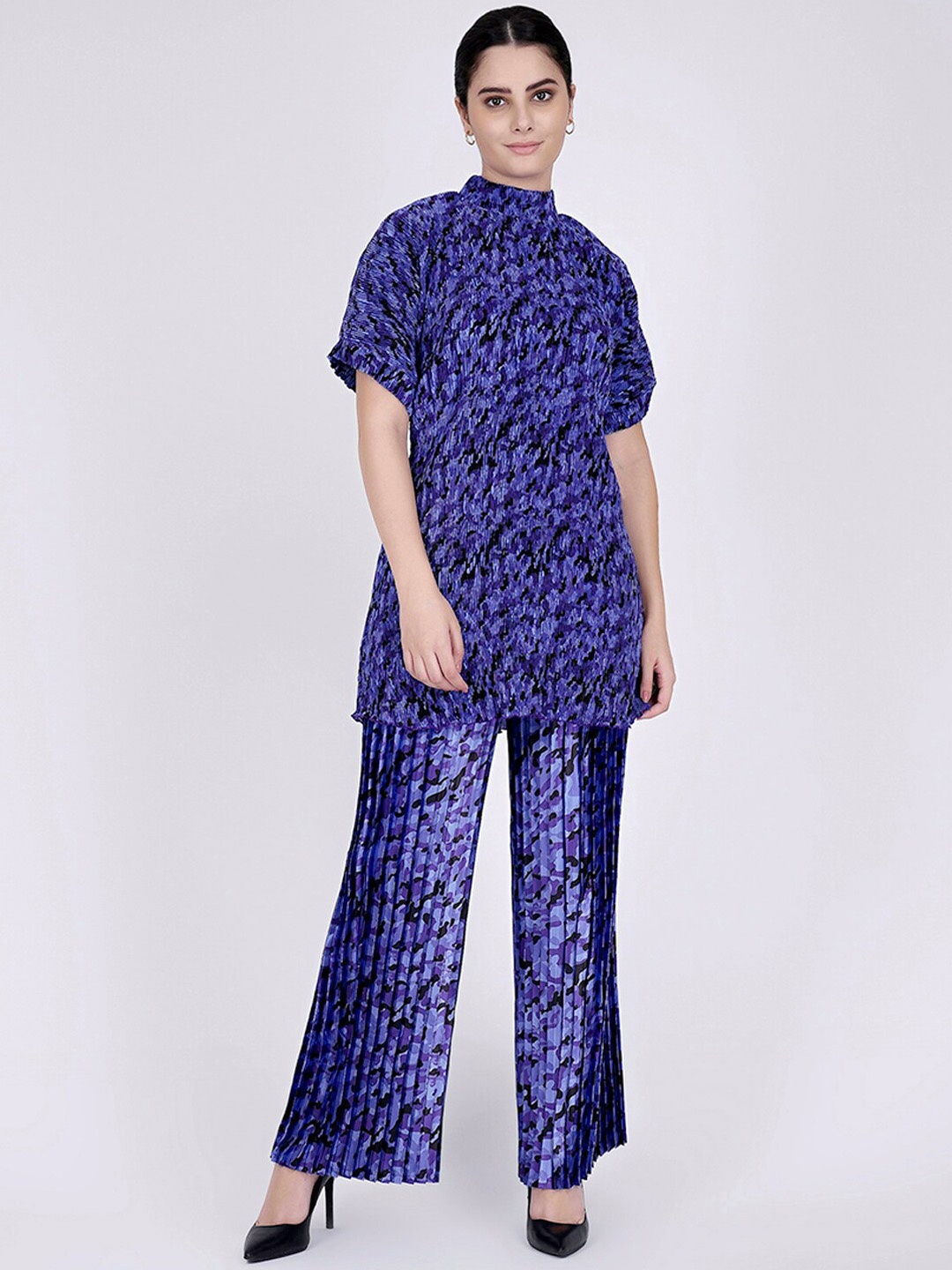 First Resort by Ramola Bachchan Camouflage Print Top And Knife Pleated Palazzo, Blue
First Resort by Ramola Bachchan Camouflage Print Top And Knife Pleated Palazzo, Blue