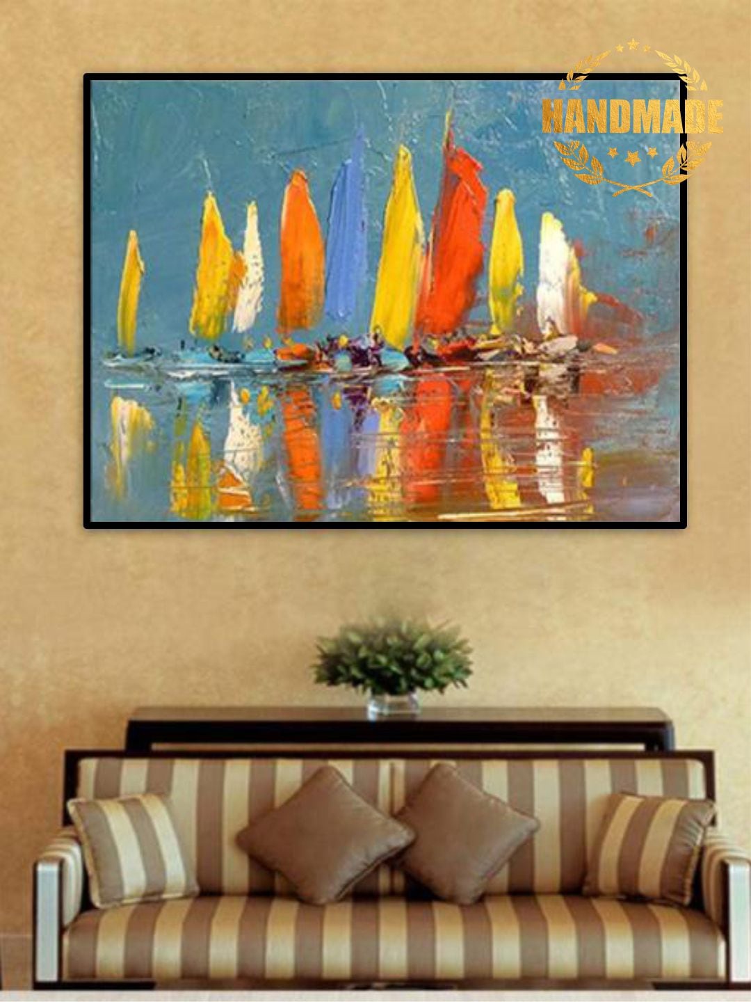 THE HANDMADE FLAIR Blue & Orange-Coloured Abstract Printed Framed Wall Art Painting
THE HANDMADE FLAIR Blue & Orange-Coloured Abstract Printed Framed Wall Art Painting