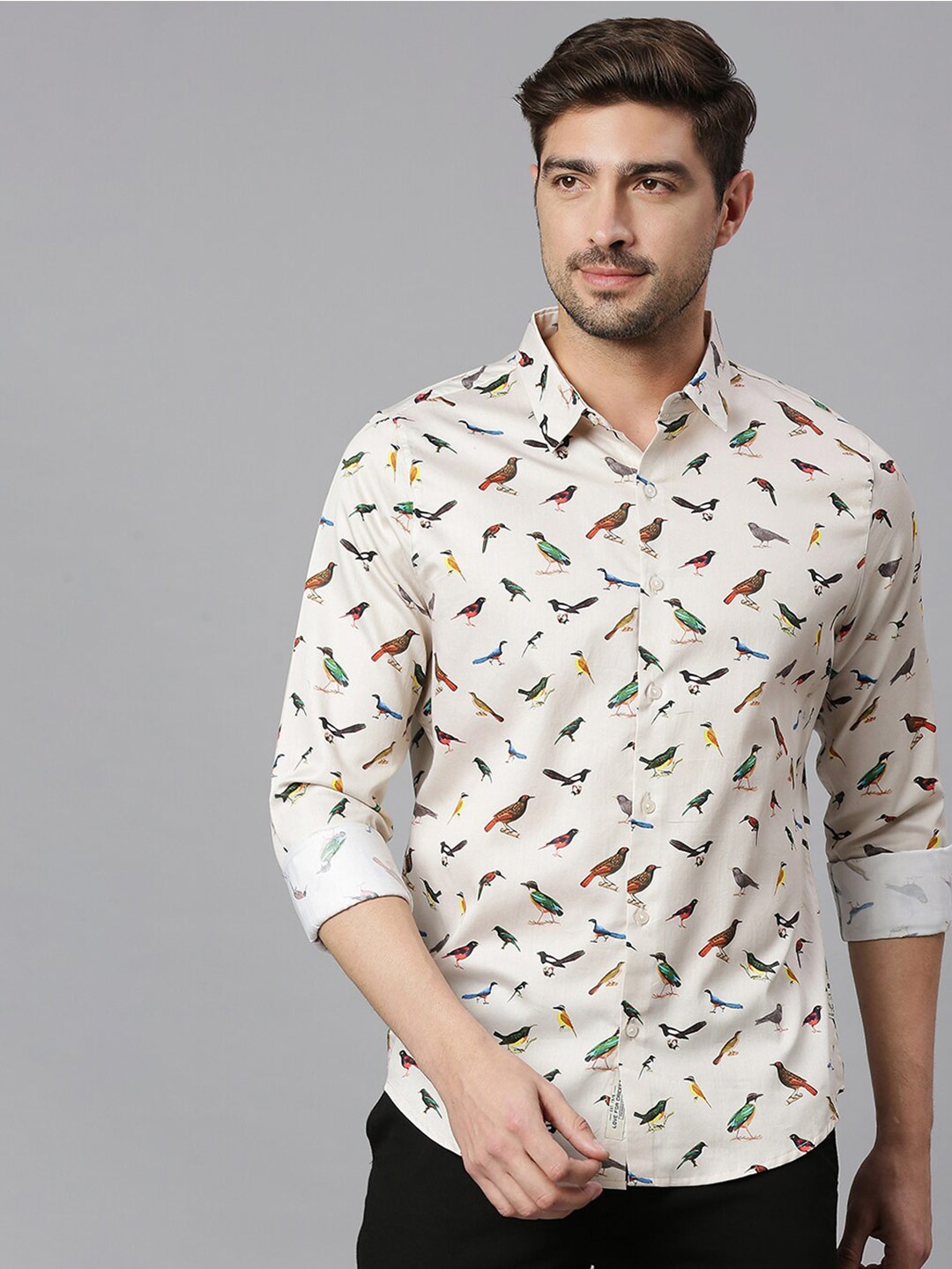 Thomas Scott Classic Slim Fit Conversational Printed Casual Pure Cotton Shirt, Cream
Thomas Scott Classic Slim Fit Conversational Printed Casual Pure Cotton Shirt, Cream