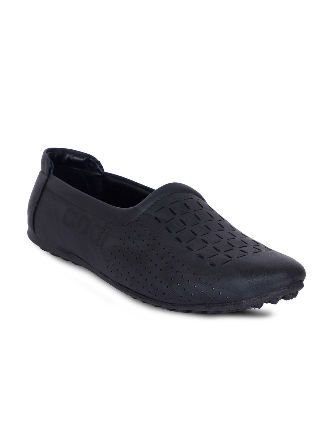 aadi Men Textured Lightweight Comfort Insole Basics Mojaris With Laser Cuts, Black
aadi Men Textured Lightweight Comfort Insole Basics Mojaris With Laser Cuts, Black