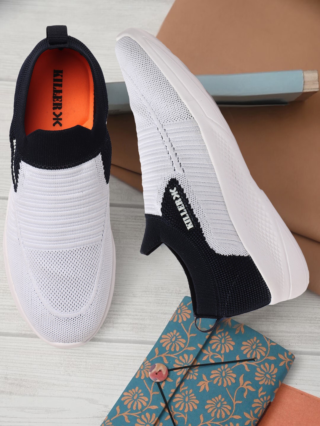 Killer Men Woven Design Lightweight Comfort Insole Textile Basics Slip-On Sneakers, White
Killer Men Woven Design Lightweight Comfort Insole Textile Basics Slip-On Sneakers, White