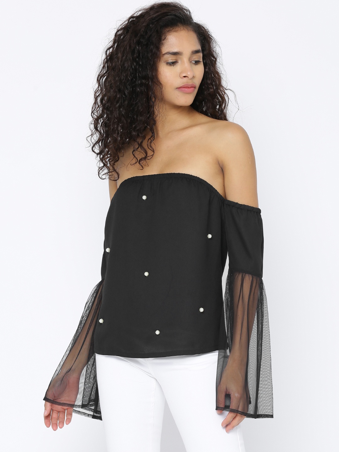Besiva Women Black Solid Tube Top