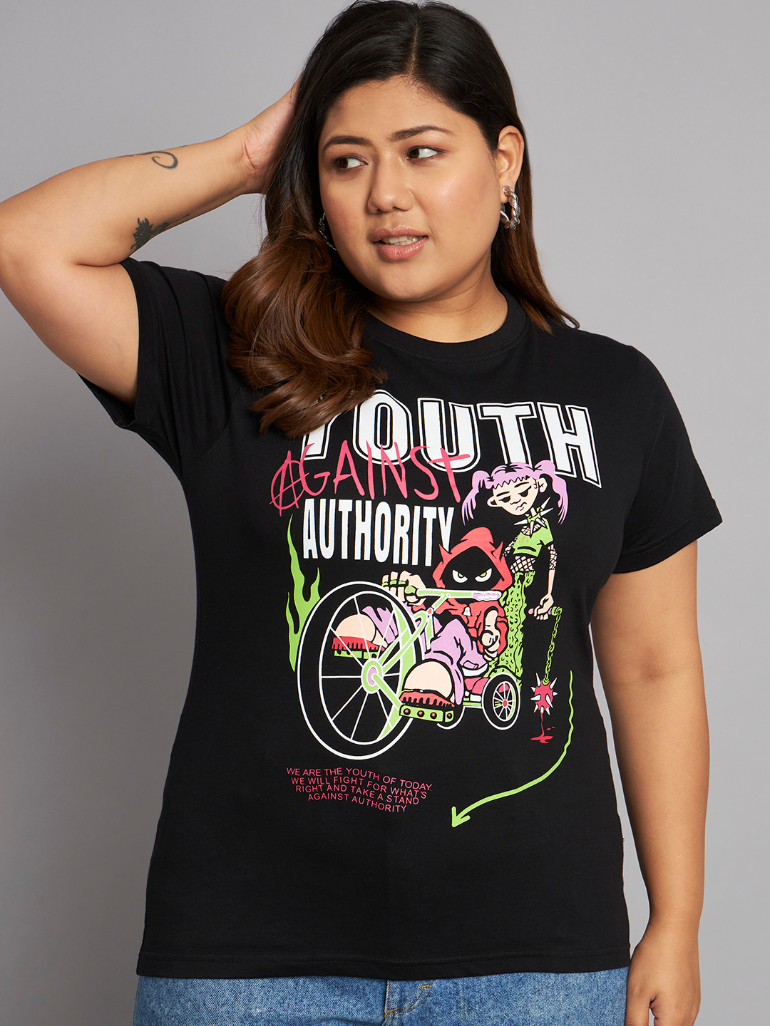 BEYOUND SIZE - THE DRY STATE Typography Printed Cotton Relaxed Fit T-shirt, Black
BEYOUND SIZE - THE DRY STATE Typography Printed Cotton Relaxed Fit T-shirt, Black