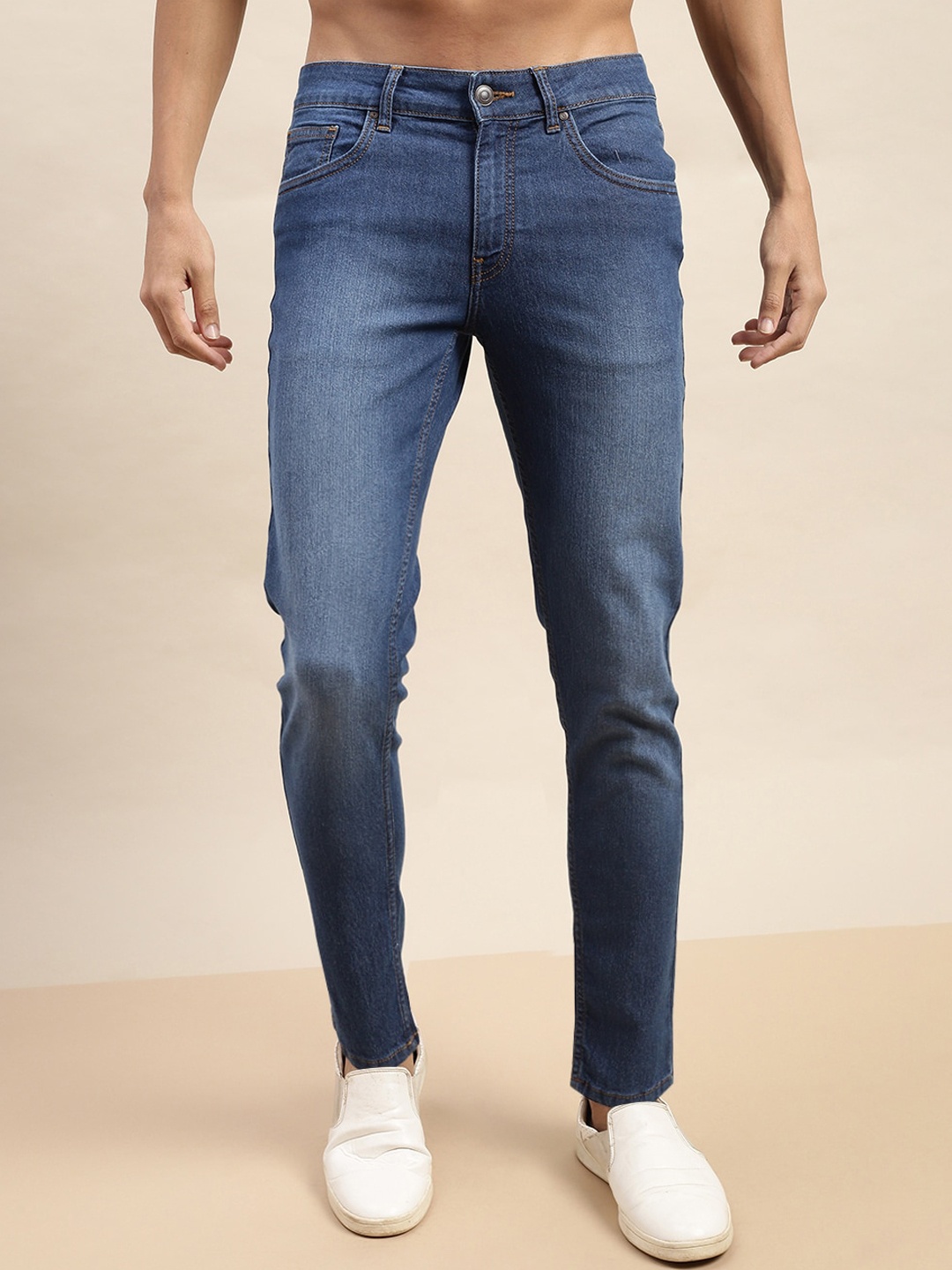 VEIRDO Men Original Blue Mid Rise Clean Look Slim Fit Stretchable Cotton Cropped Jeans
VEIRDO Men Original Blue Mid Rise Clean Look Slim Fit Stretchable Cotton Cropped Jeans