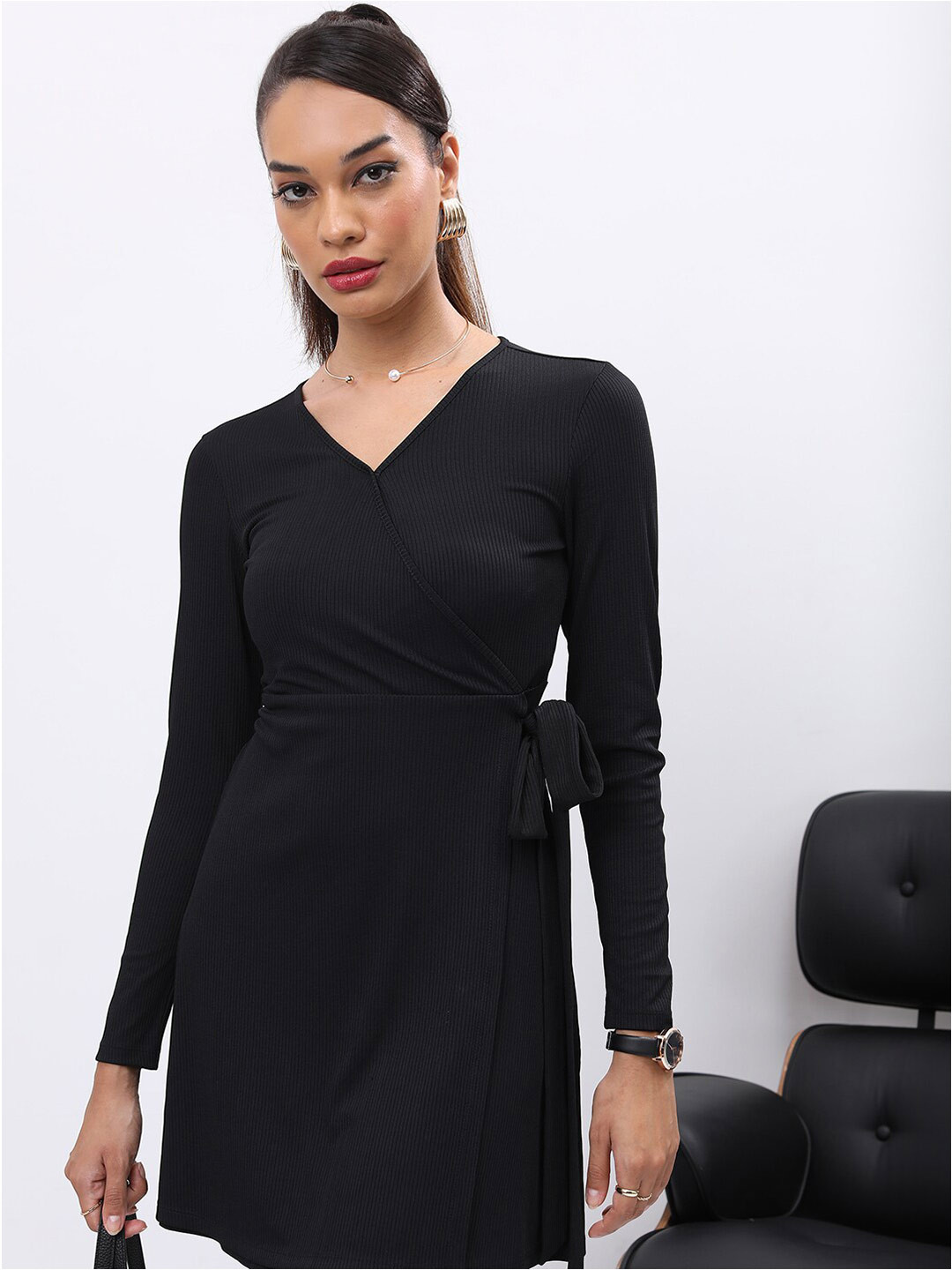 KETCH Wrap Mini Dress, Black
KETCH Wrap Mini Dress, Black